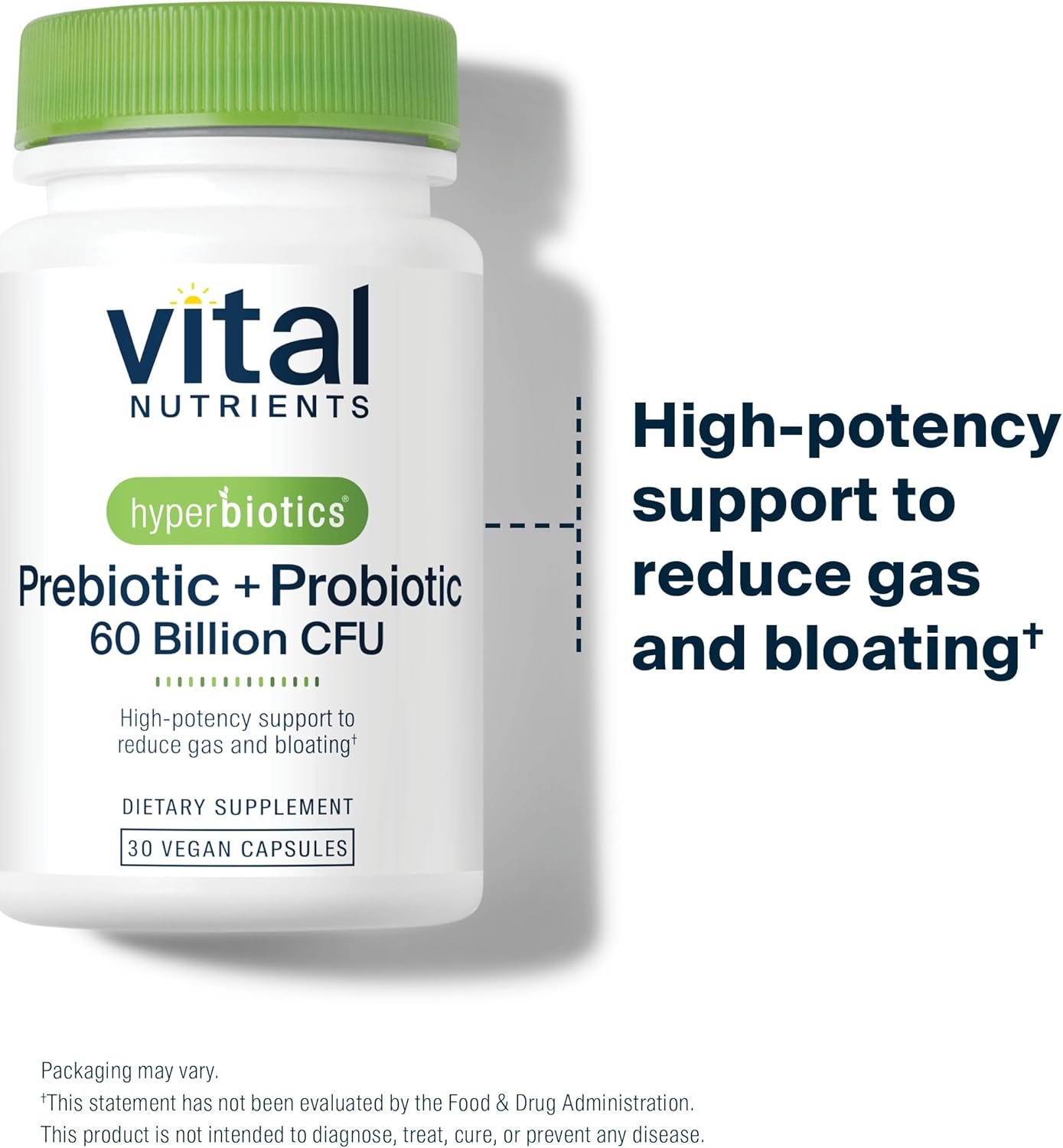 Hyperbiotics Vital Nutrients Prebiotic and Probiotic for Women and Men | 60 Billion CFU | Pre and Probiotics Supports Digestive Health, Constipation, Diarrhea, Gas & Bloating* | 30 Vegan Capsules - Image 5