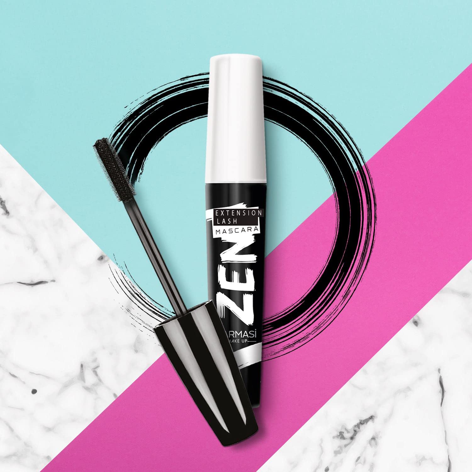 FARMASi Zen Extension Lash Mascara, Intense Length, No Flaking, No Smudging, No Clumping, Volumizes & Separates Lashes, Fuller Longer and Thicker Lashes, Blackest Black, 0.27 fl. Oz / 8 ml - Image 4