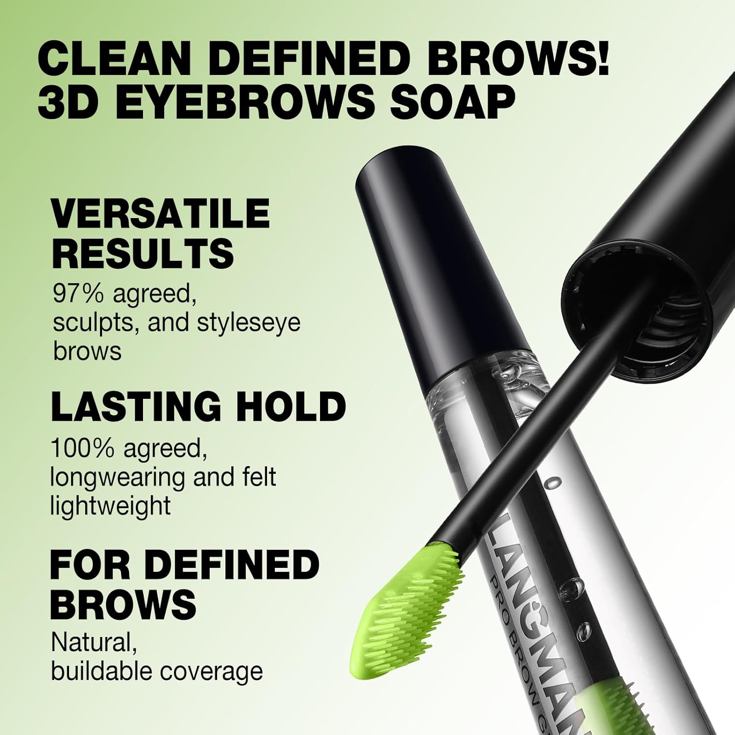 Jolilab 3 Pcs Clear Eyebrow Setting Gel, Brow Fix Gel Lock Brow Glue Eyebrow Shaping Gel Lightweight Waterproof And Sweat-Proof Eyebrow Repair Liquid Brows Styling for Natural Brows Beauty(3 Count) - Image 7
