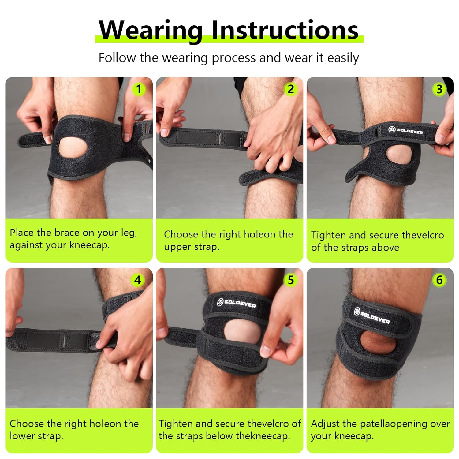 Patella Knee Brace for Knee Pain, Dual Patellar Tendon Support Strap with Gel Pad for Men and Women, Adjustable Knee Pad for Meniscus Tear, Knee Compression Sleeve for Arthritis, Tendonitis - Image 8