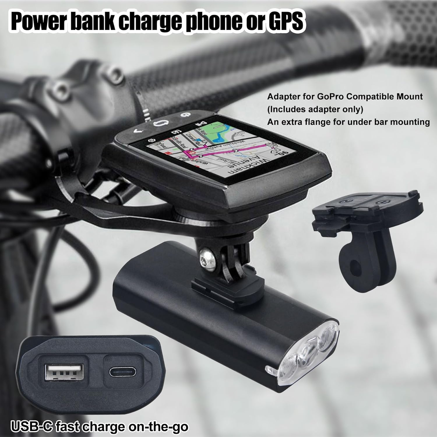 Bike Lights for Night Riding Aluminum Mounts Waterproof Bike Light Front and Back USB-C Rechargeable Bicycle Light Metal EBike Headlight Luces para Bicicleta luz para Bicicleta - Image 6