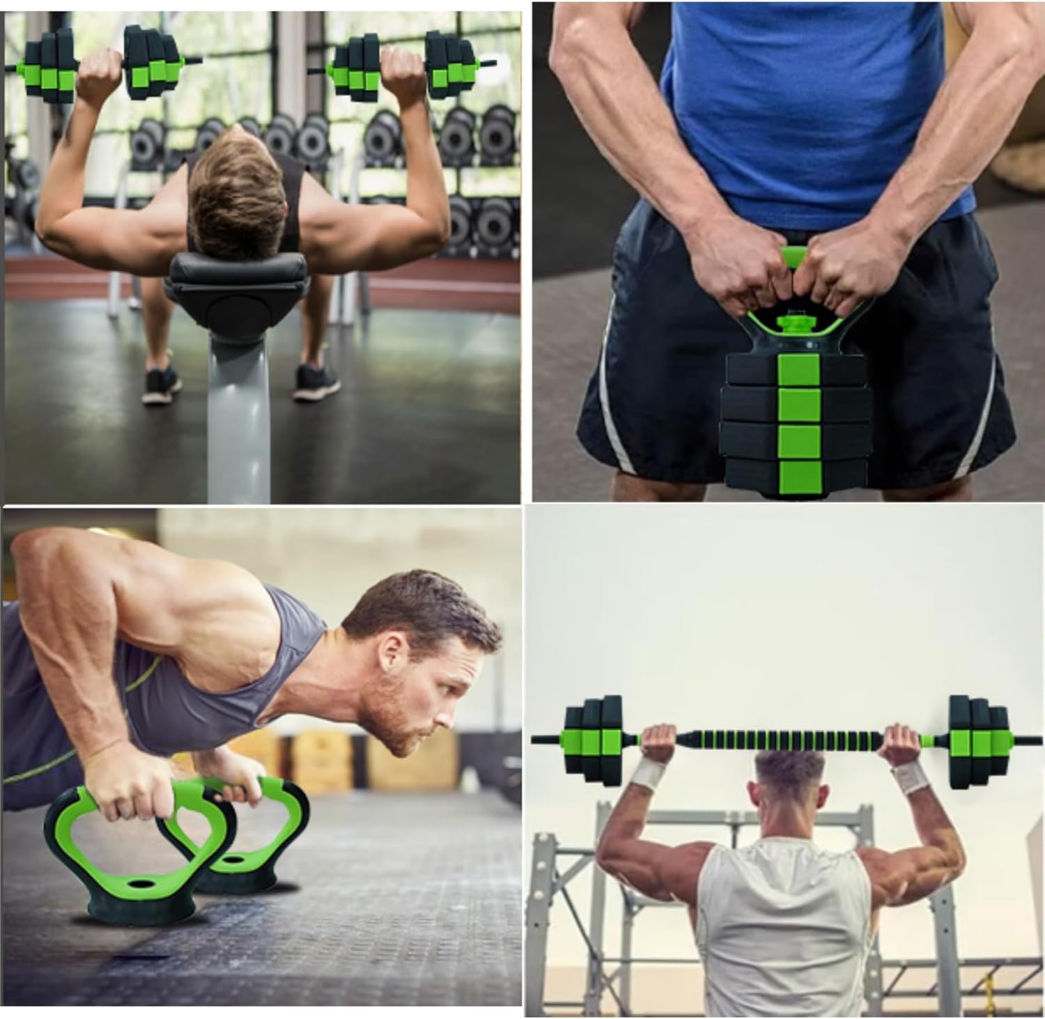 4-In-1 Adjustable Dumbbell Set - Dumbbell/Barbell/Kettlebell/Push Up Stand for Home Gym - Image 6