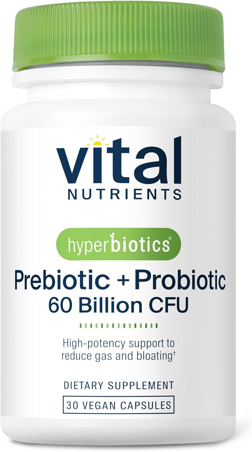 Hyperbiotics Vital Nutrients Prebiotic and Probiotic for Women and Men | 60 Billion CFU | Pre and Probiotics Supports Digestive Health, Constipation, Diarrhea, Gas & Bloating* | 30 Vegan Capsules - Image 2
