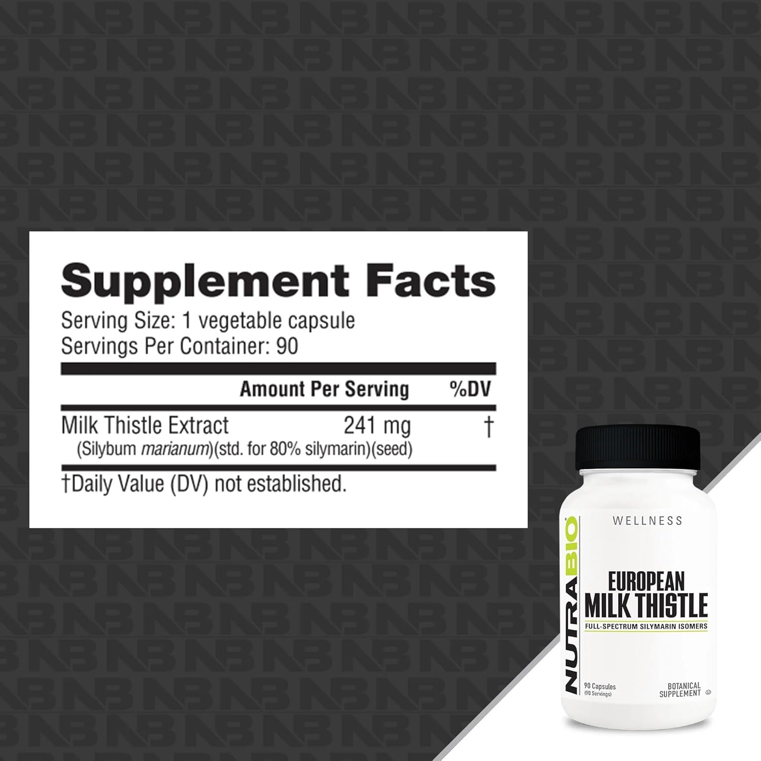 NutraBio European Milk Thistle Supplement, 241mg - Supports Antioxidant Benefits and Wellness, 90 Capsules - Image 3