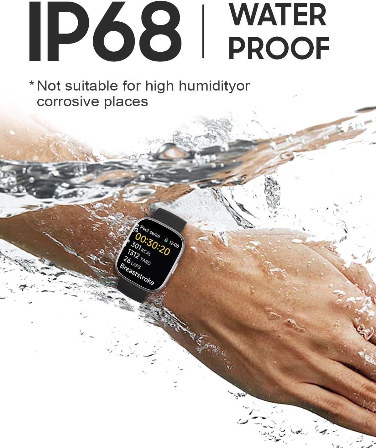 Smart Watch for Women Men, 1.83" Fitness Tracker Watch with Heart Rate/Step Tracker/Pedometer/Sleep, IP68 Waterproof Smartwatch Answer/Make Calls Compatible iOS Android - Image 5