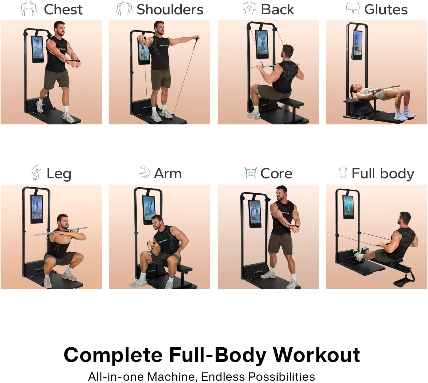 Home Gym, Smart AI-Powered Multi-Functional Smith Machine for Full Body Strength Training, All-in-one Gym Equipment, Digital Weight System, Workout Station, Squat Rack, Gym Monster 2 - Image 5