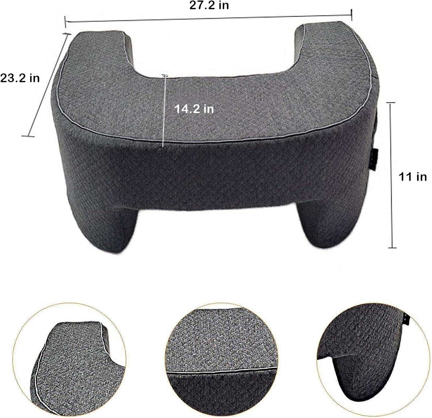 Asou Pillow Lap Desk for Bed Reading Pillow Gaming Pillow for Couch Large Arm Rest Pillow Reading Pillow Laptop Pillow for Reading, Gaming, Crocheting - Image 4
