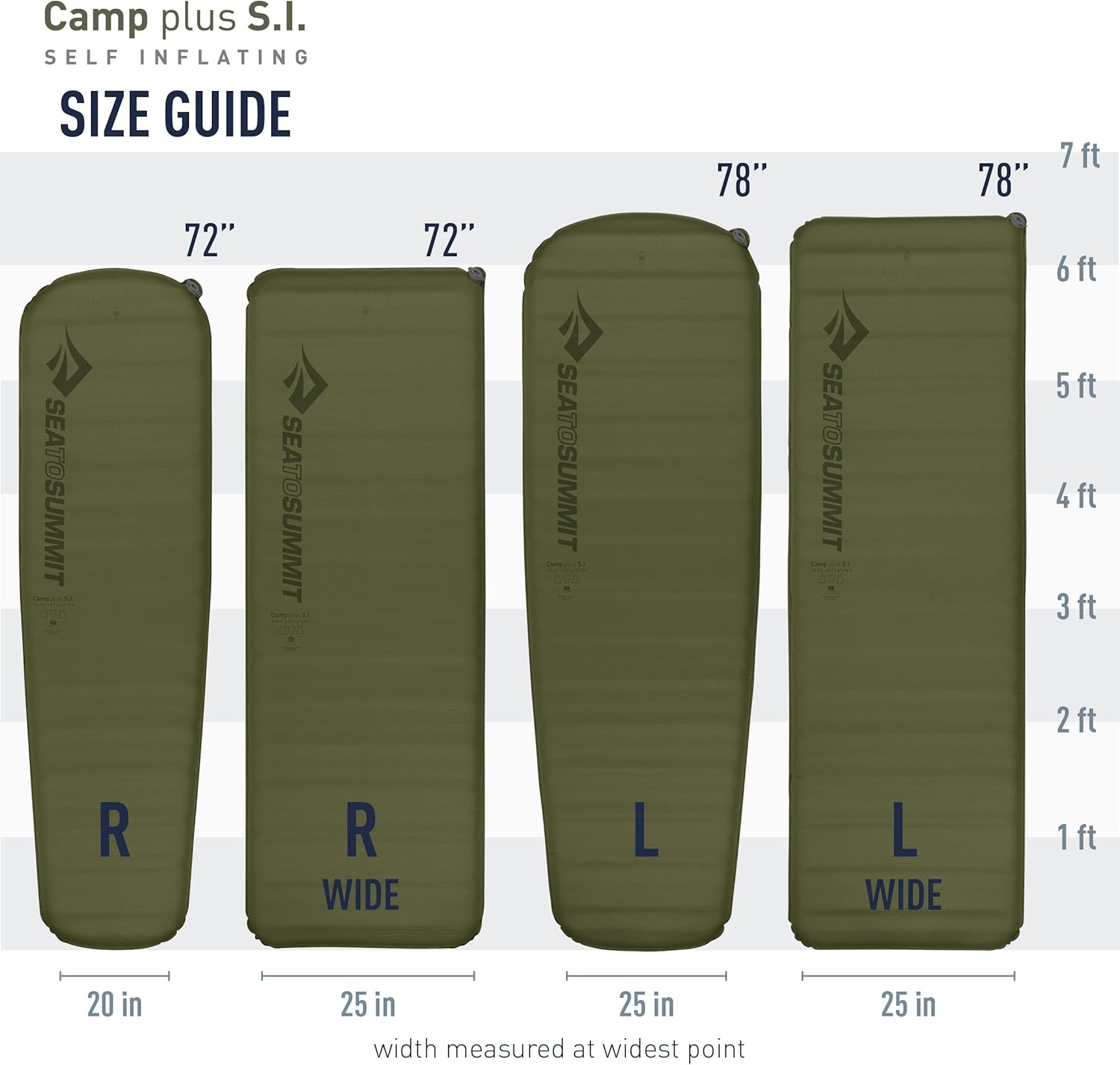 Sea to Summit Camp Plus Self-Inflating Foam Sleeping Mat for Camping, Rectangular - Regular (72 x 25 x 3 inches) - Image 9