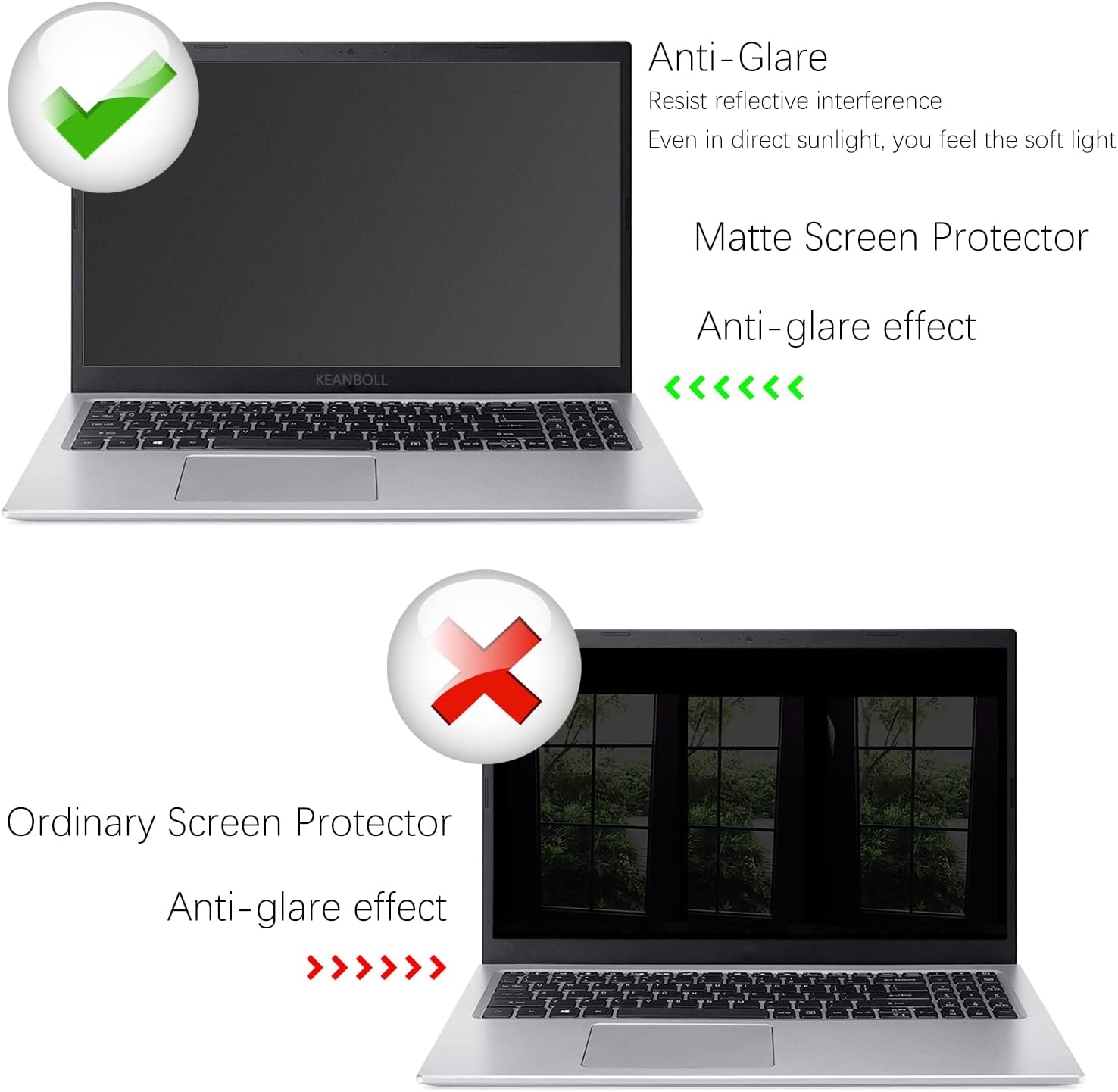 KEANBOLL 3-Pack 13.3" Laptop Anti-Glare Screen Protectors for Dell Inspiron, ASUS Chromebook & ZenBook, HP Elitebook & ProBook, Jumper Laptop & More, 16:9 Display - Image 5