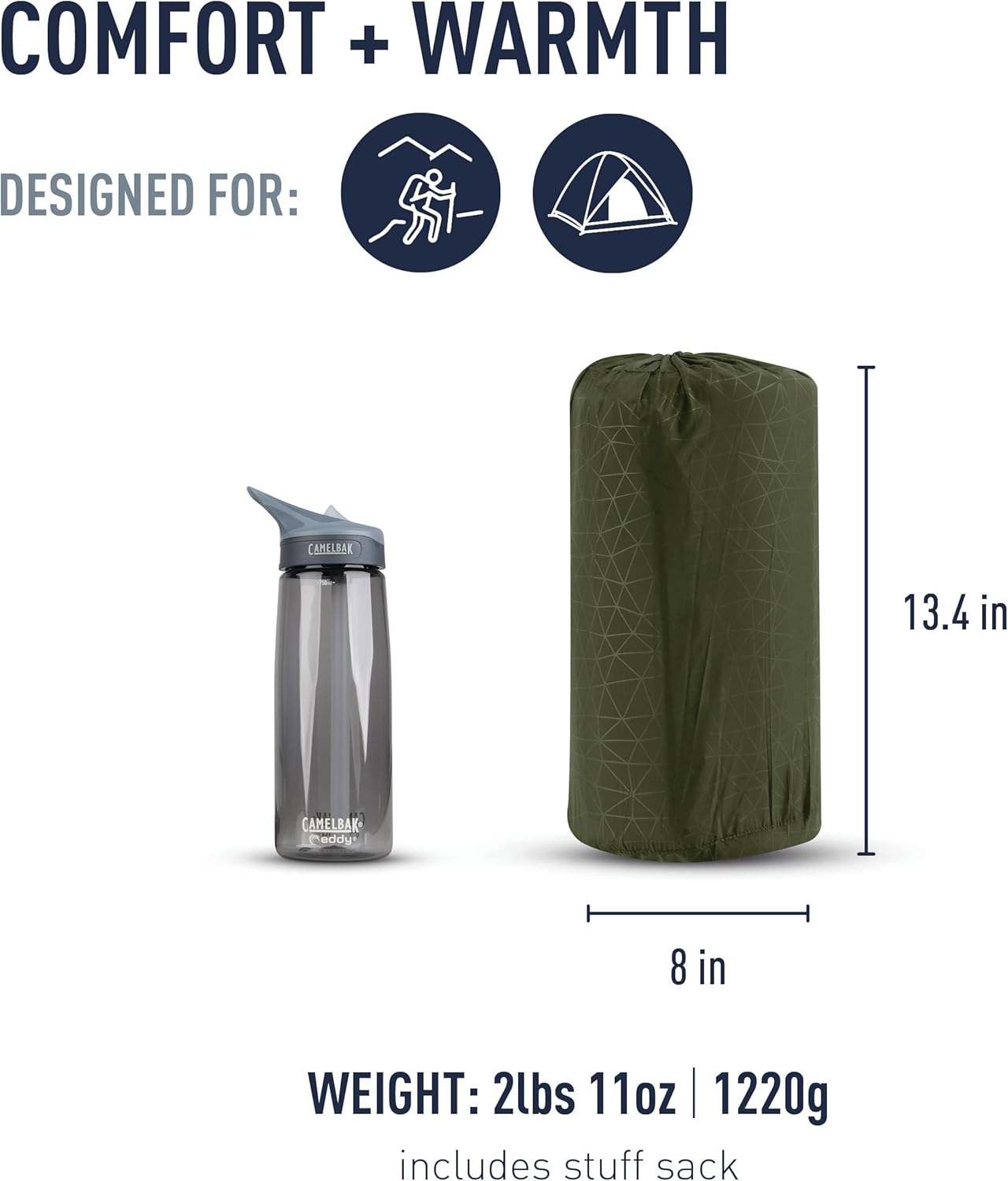 Sea to Summit Camp Plus Self-Inflating Foam Sleeping Mat for Camping, Rectangular - Regular (72 x 25 x 3 inches) - Image 3