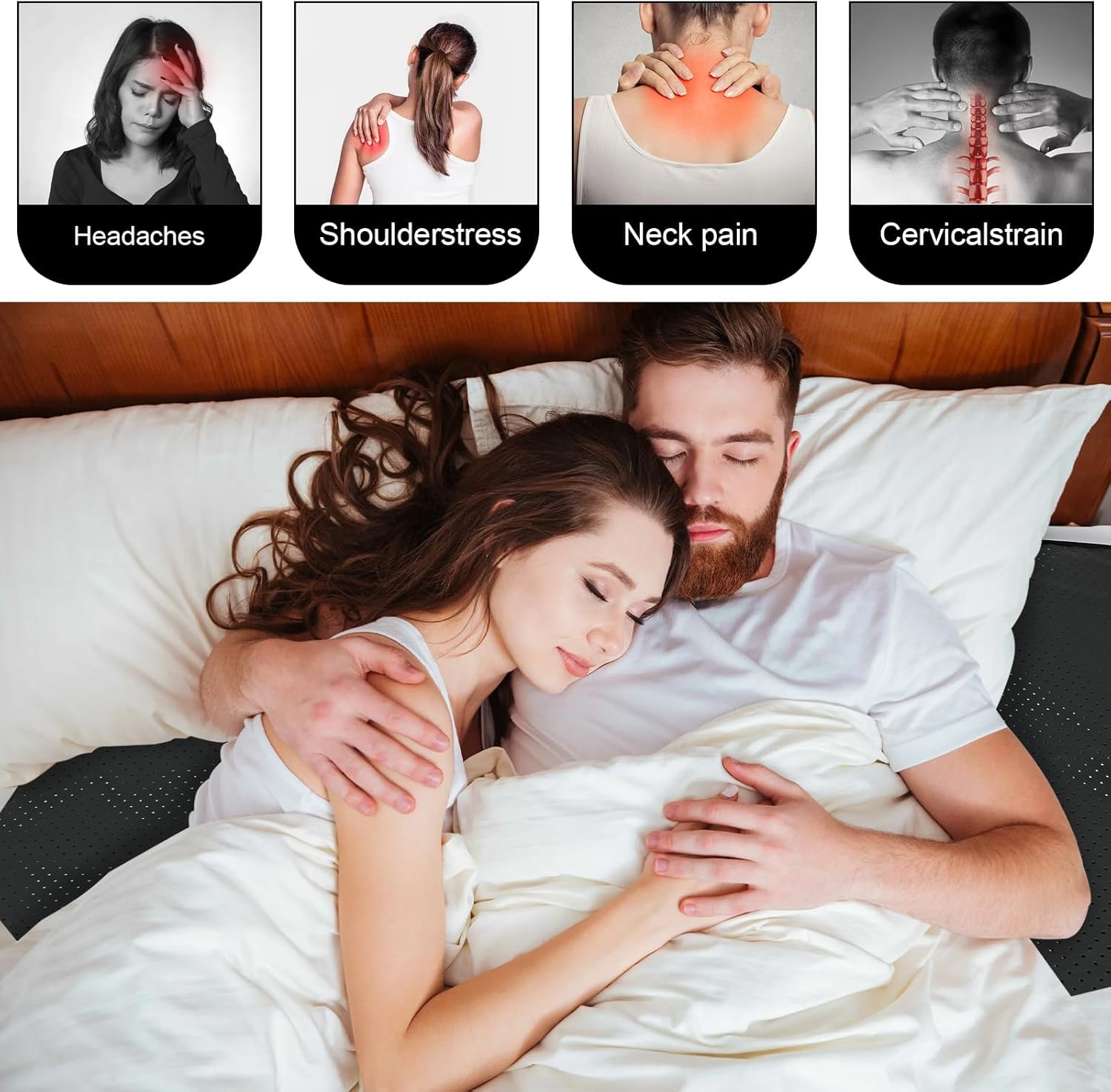 Grounding Mat for Bed, Queen Size Earthing Mattress Cover Sheets Pad Grounding Kit, Grounding Cord Included (Queen, 60 * 27") - Image 6