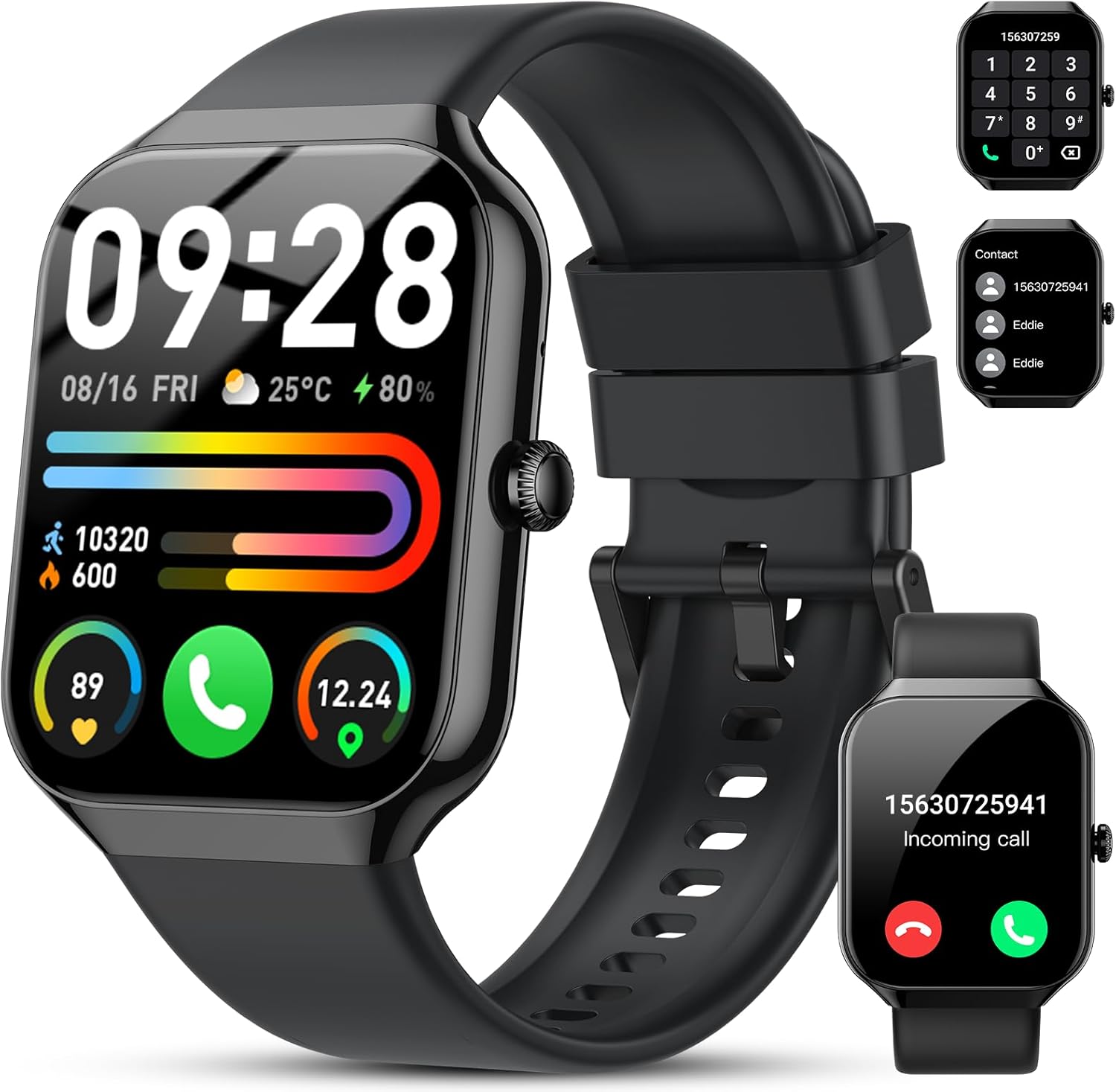 Smart Watch for Men Women(Answer/Make Call), 1.96" HD Smartwatch, 2025 New Fitness Watch with 112+ Sport Modes, Heart Rate, Sleep Monitor, Pedometer, IP68 Waterproof Activity Tracker for Android iOS - Image 2