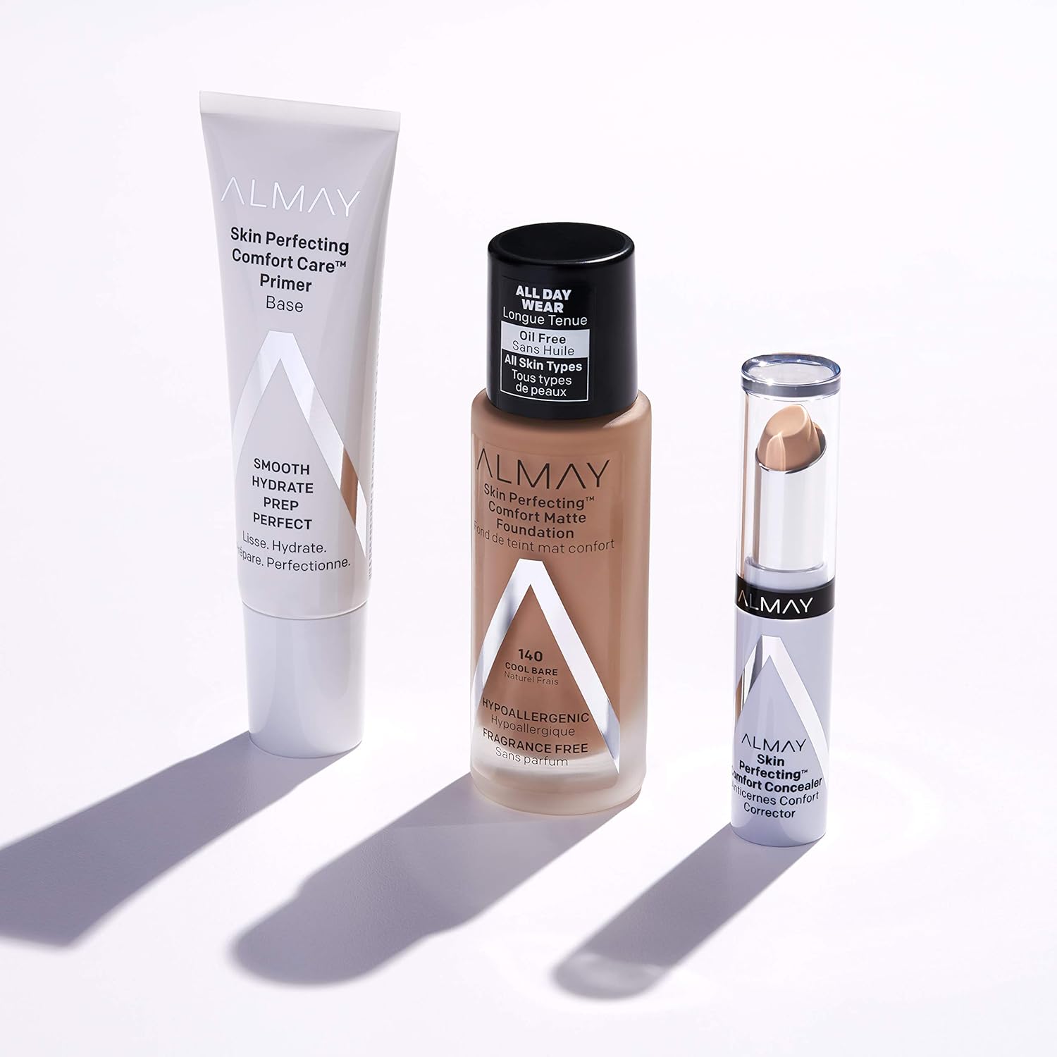 Almay Skin Perfecting Comfort Concealer, Face Makeup, Full Coverage, Natural Looking Finish, Cruelty-Free, Hypoallergenic, Dermatologist Tested, 100 Fair, 1 Count - Image 5