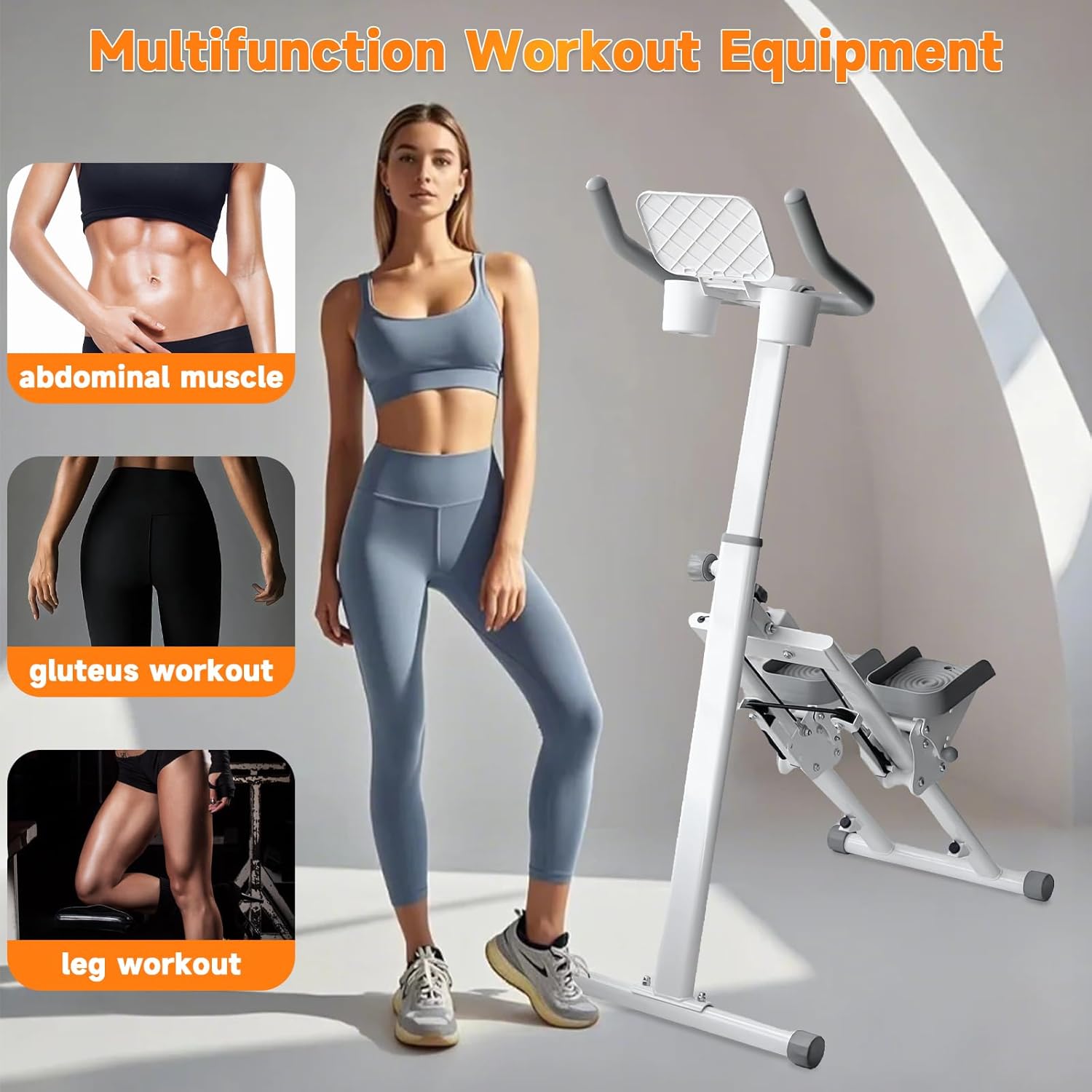 Stair Stepper Folding Vertical Cardio Exercise Climber Stair-Master for Exercise at Home Full Body Workout Machine with Handlebar 242LBS Load with Adjustable Step Range Handlebar & Pedals - Image 7