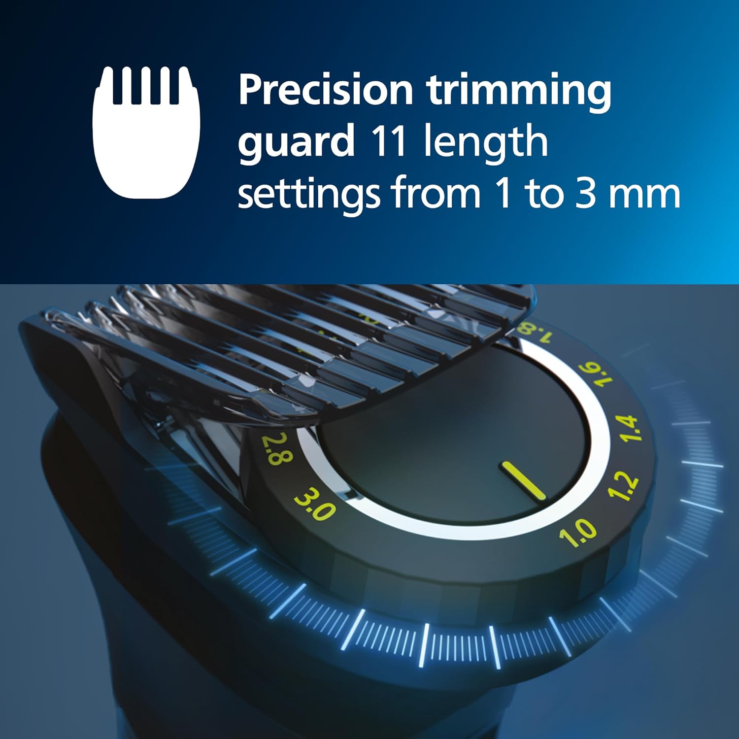 Philips Norelco Multigroom 9000 Series, All-in-One Trimmer, Beard Trimmer and Hair Clipper, 23-Piece Men's Grooming Kit for Beard, Body, Face, Nose, Ear and Intimate Areas, MG9520/50 - Image 7