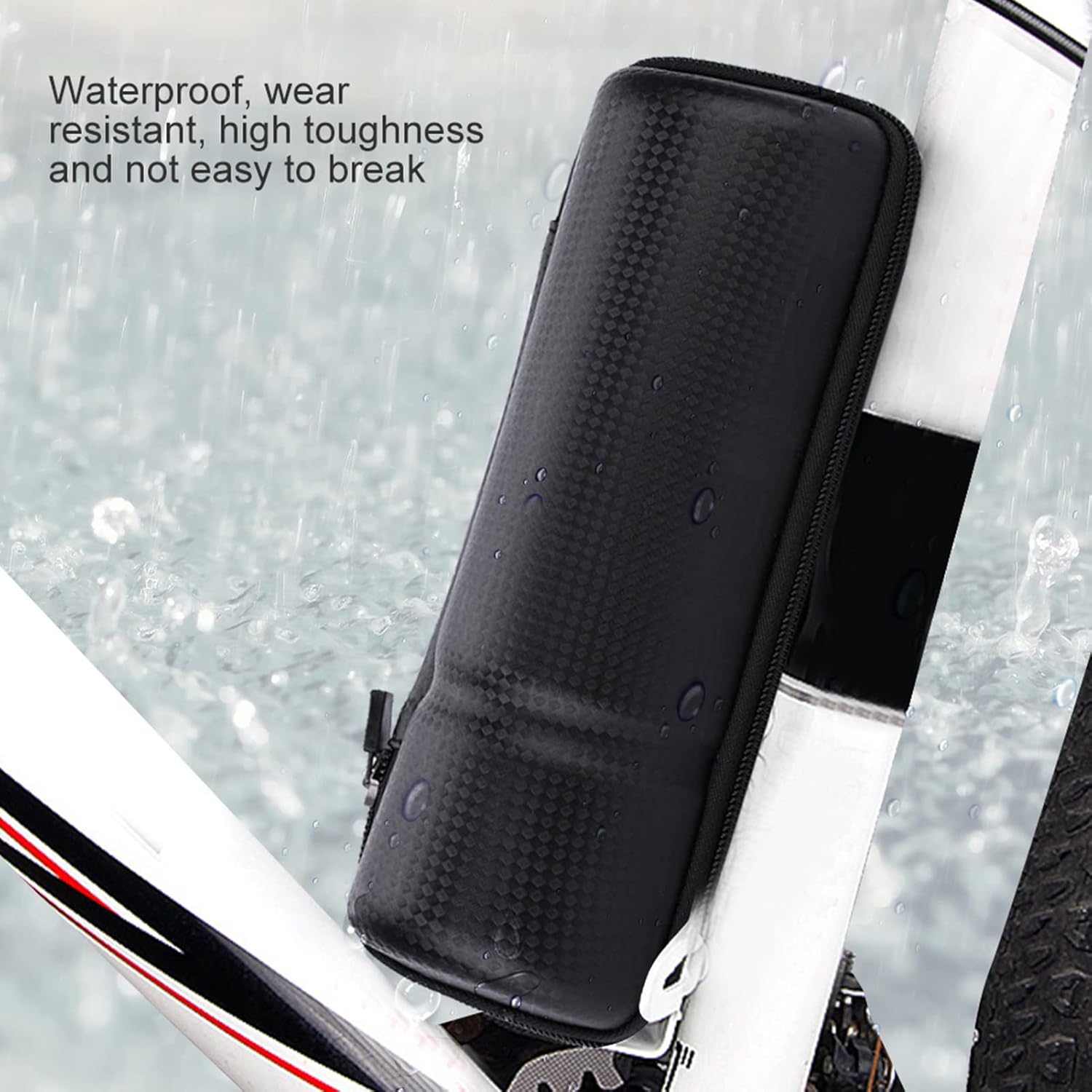 bikes Bike Storage Bag for Cycling , Water Bottle Bags For bikes , Portable bikes Repair Kits Tools Bag bikes Kettle Rack Bottle Hard Shell Package(Carbon Black) - Image 4