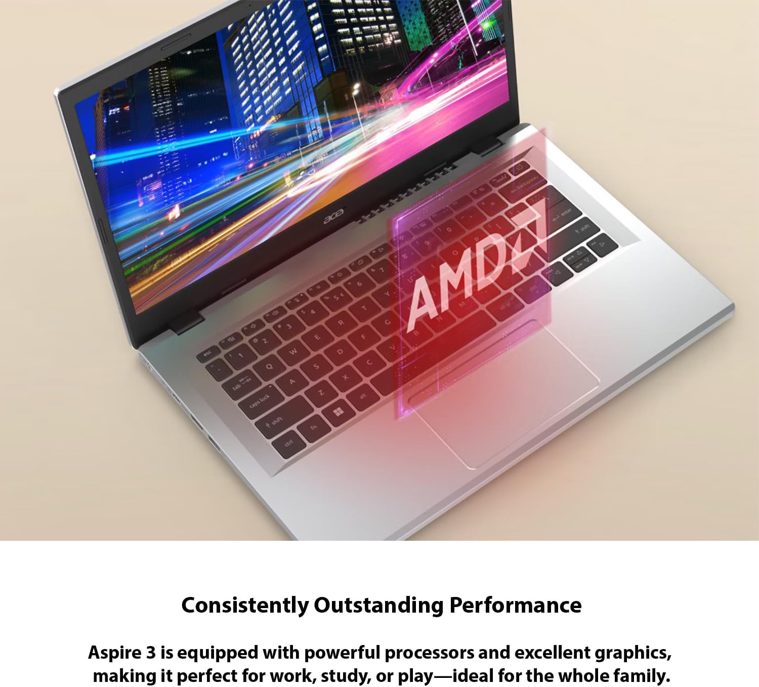 acer Aspire 3 Laptop | 15.6" FHD (1920 x 1080) Display | AMD Radeon | 8-Core AMD Ryzen 7-5700U | 32GB RAM | 1TB SSD (512GB PCIe SSD withHP P500 512GB Portable SSD) | WiFi-6 | Windows 11 Home - Image 5