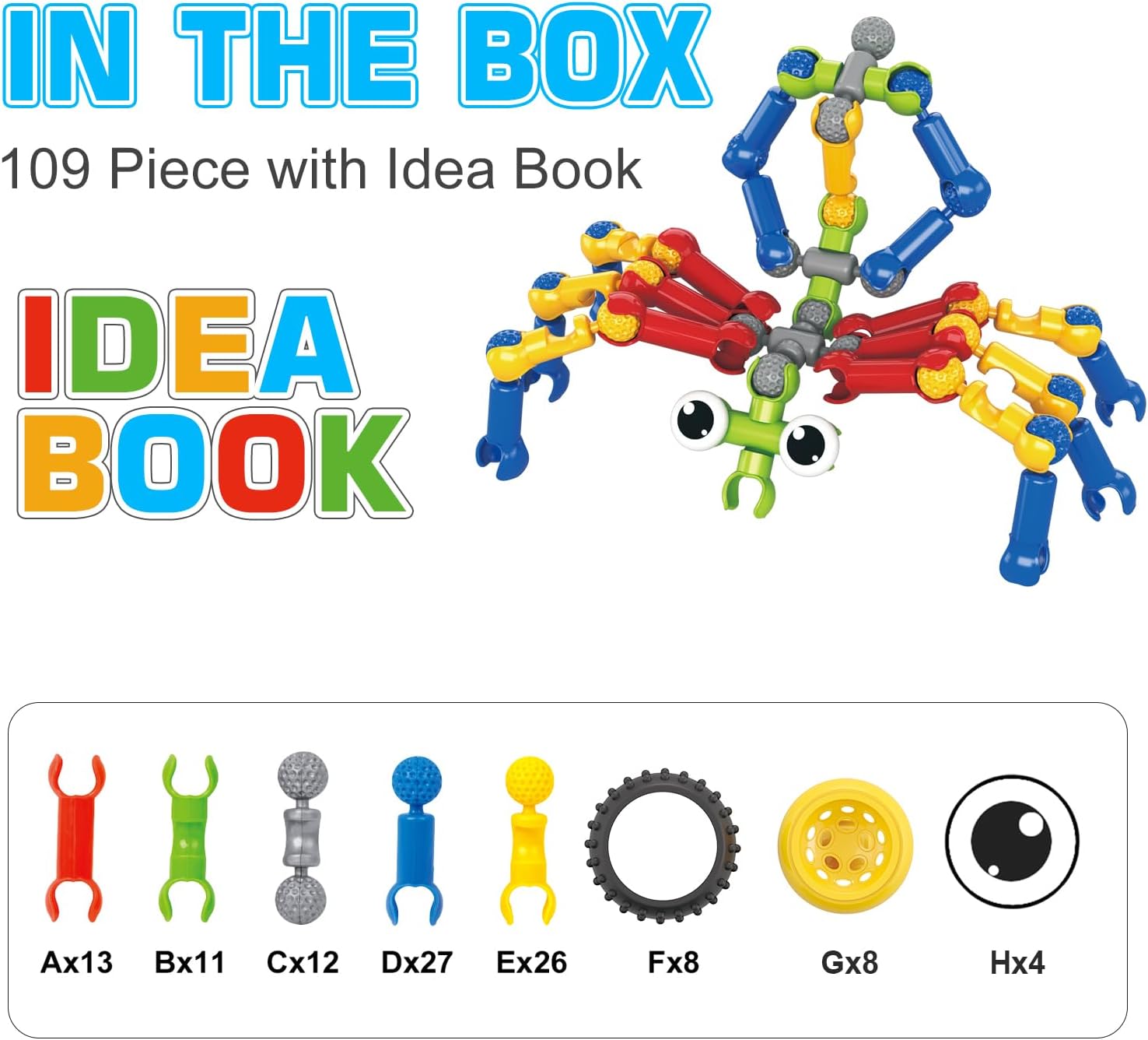 Building Toys,109 Piece STEM Toys for Kids Ages 3 4 5 6 7 8 9 10 11 12 Years Old Boys and Girls Christmas Birthday Gifts Children Building Blocks Creative and Educational Kids Toys Projects - Image 3