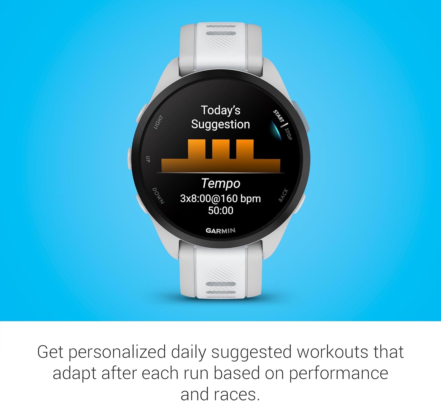 Garmin Forerunner 165, Running Smartwatch, Colorful AMOLED Display, Training Metrics and Recovery Insights, Whitestone - Image 7