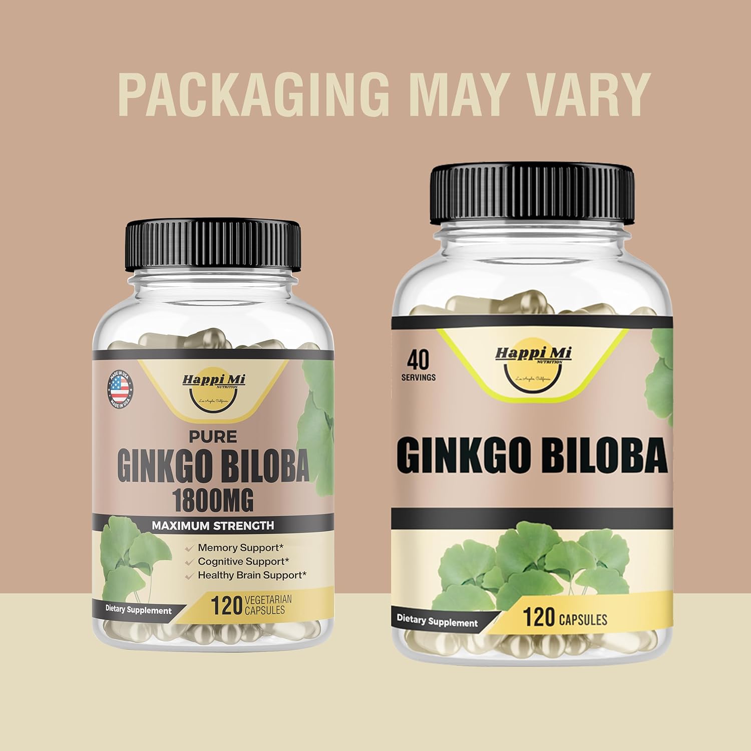 Ginkgo Biloba 1800mg, Ginkgo Biloba Organic, Memory & Brain Function Support, Improves Concentration and Cognitive Support, Clarity, 120 Veggie Caps, Non GMO, 120Caps - Image 3