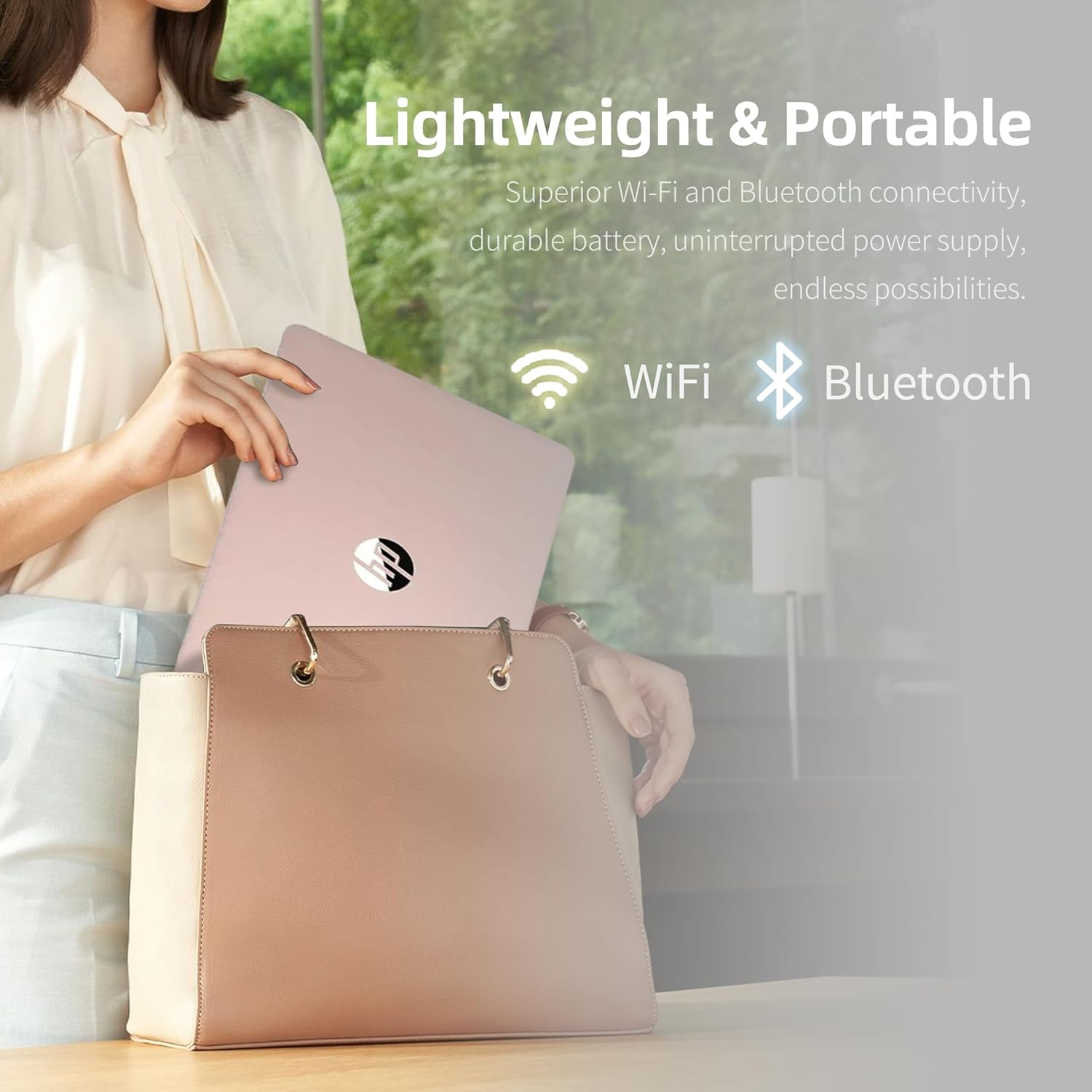 HP 14 Laptop, Intel Quad Core N150, 16GB RAM, 192GB Storage(128GB UFS+64GB SD Card), Thin and Portable Laptop Computer, 14 inch HD Anti-glare Display, Windows 11 Home, Alpacatec Accessories, Rose Gold - Image 5