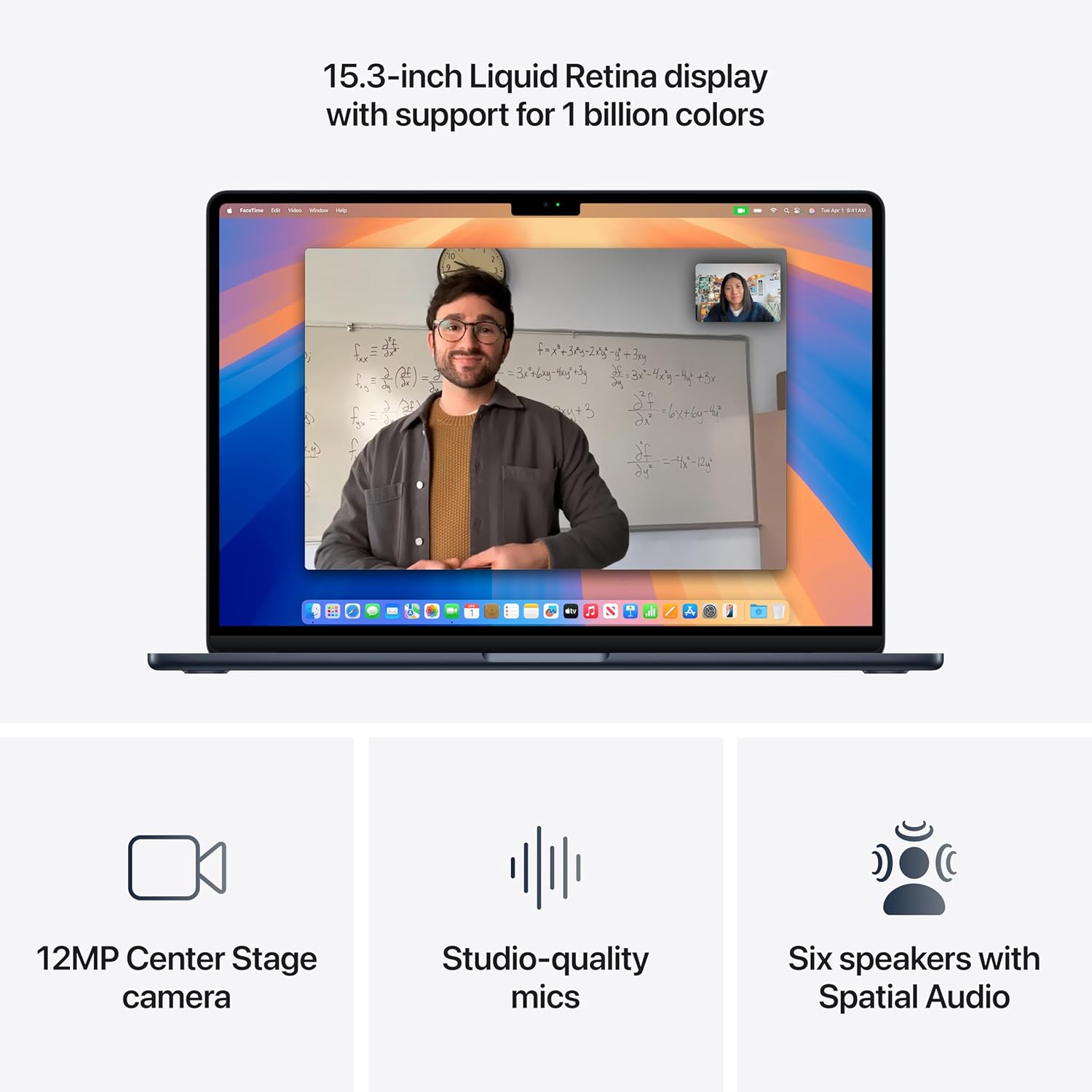 Apple 2025 MacBook Air 15-inch Laptop with M4 chip: Built for Apple Intelligence, 15.3-inch Liquid Retina Display, 16GB Unified Memory, 256GB SSD Storage, 12MP Center Stage Camera, Touch ID; Midnight - Image 5