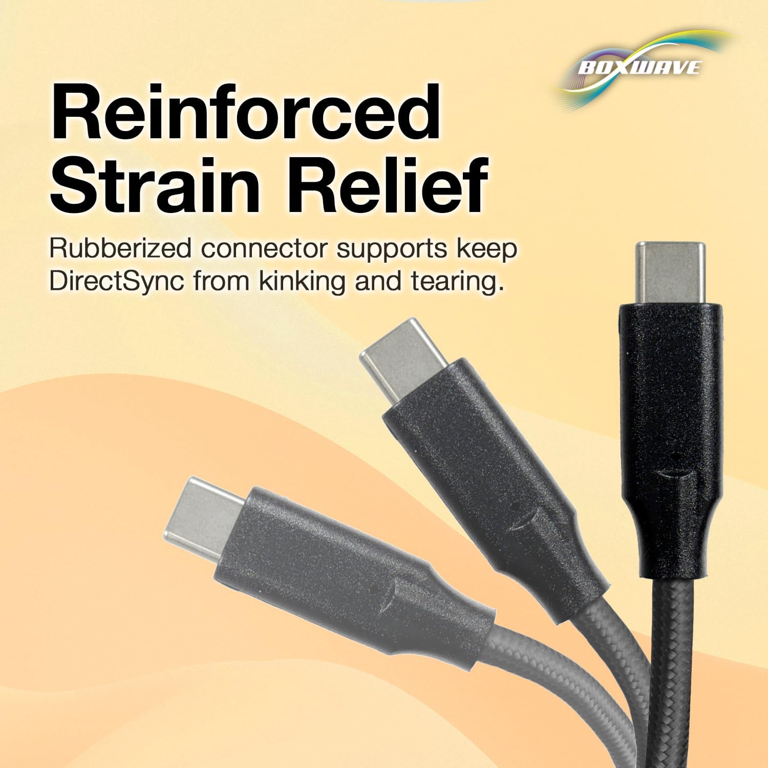 BoxWave Cable Compatible with Jumper J1 Convertible Laptop (16 in) - DirectSync PD Cable (10ft) - USB-C to USB-C (100W), Long Type C Braided Nylon Alloy Fast Charge - Jet Black - Image 8