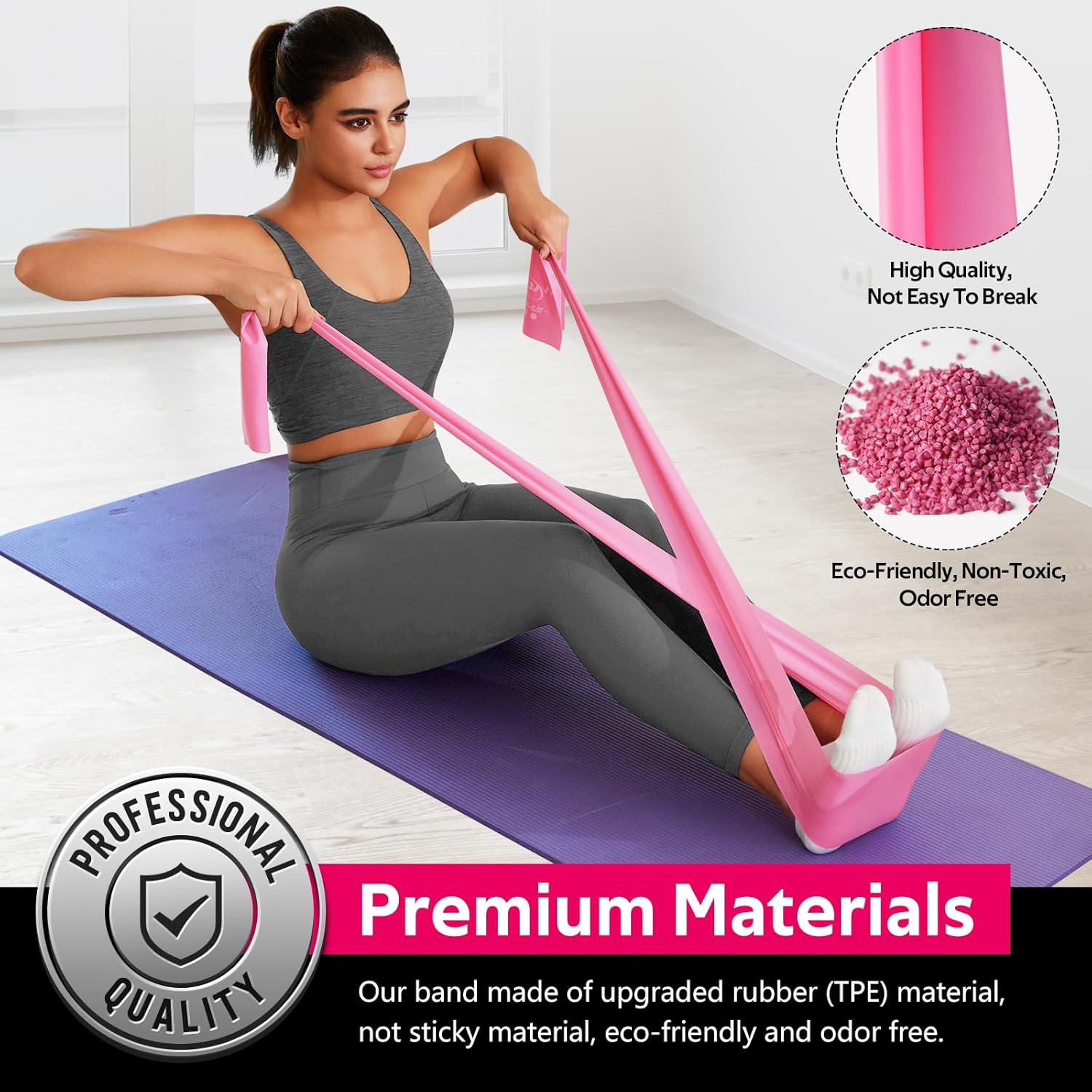 WALITO Resistance Bands for Working Out, Exercise Bands for Women and Men, Workout Bands for Physical Therapy, Stretch, Recovery, Pilates, Rehab, Strength Training and Home Gym - Image 4