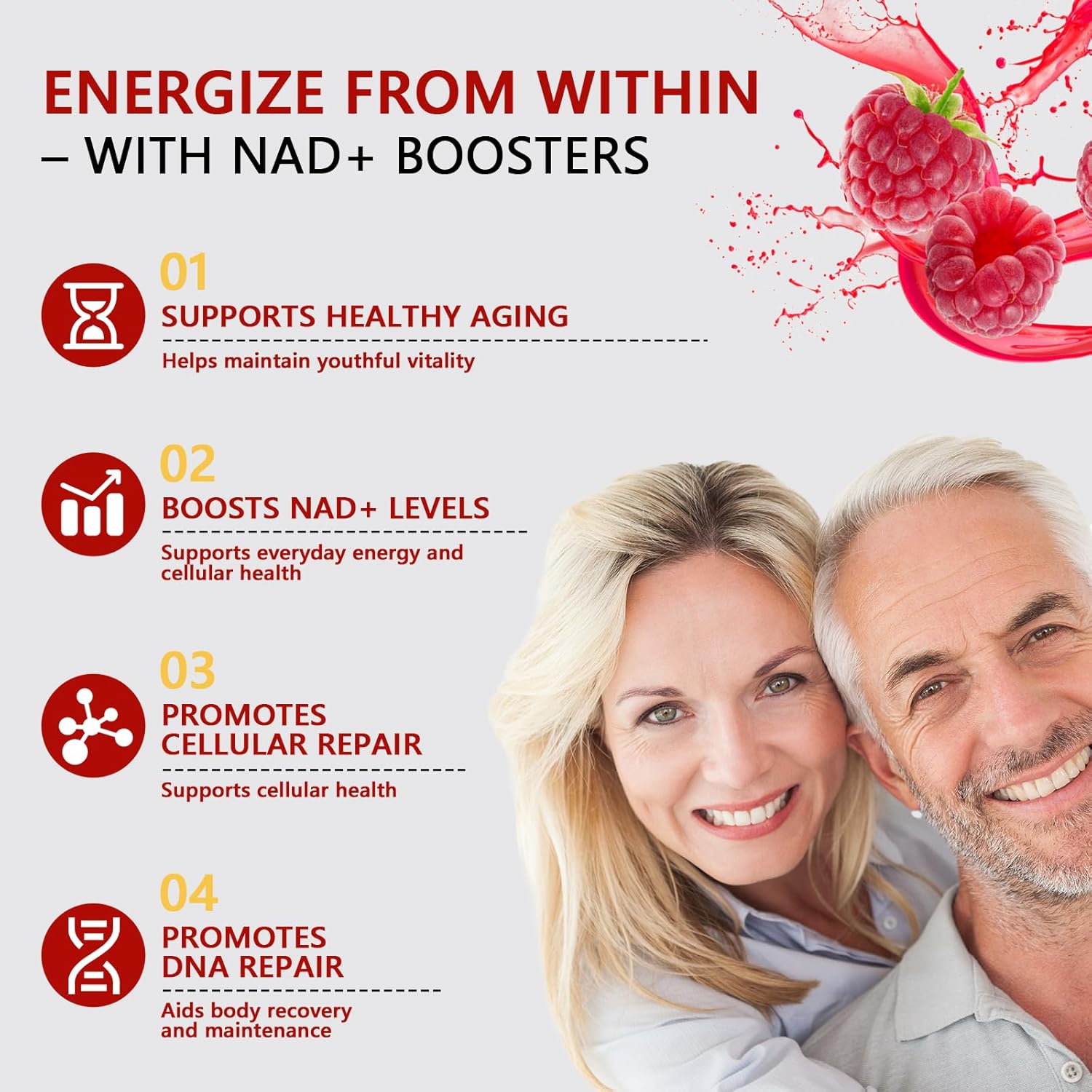 NAD Supplement 1000 mg Liquid Packets - NAD Supplements for Women & Men with Nicotinamide Riboside, Resveratrol, PQQ, Quercetin - NMNH Supplement Alternative for Anti-Aging, Energy-30 Packets - Image 5