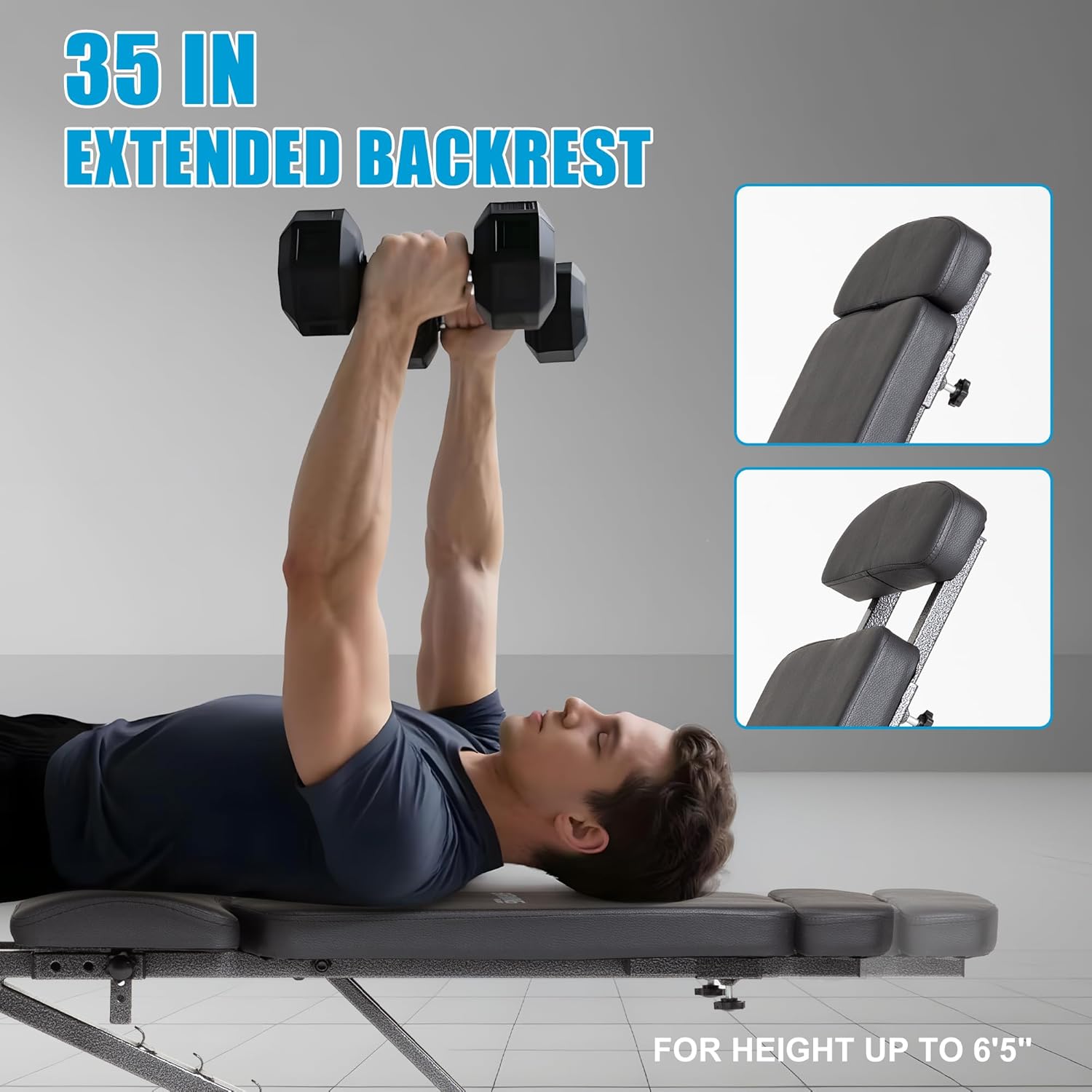BARWING Adjustable Weight Bench for Home Gym,800LBS,700LBS,Foldable Incline Workout Bench for Full Body Workout Easy Assembly - Image 3