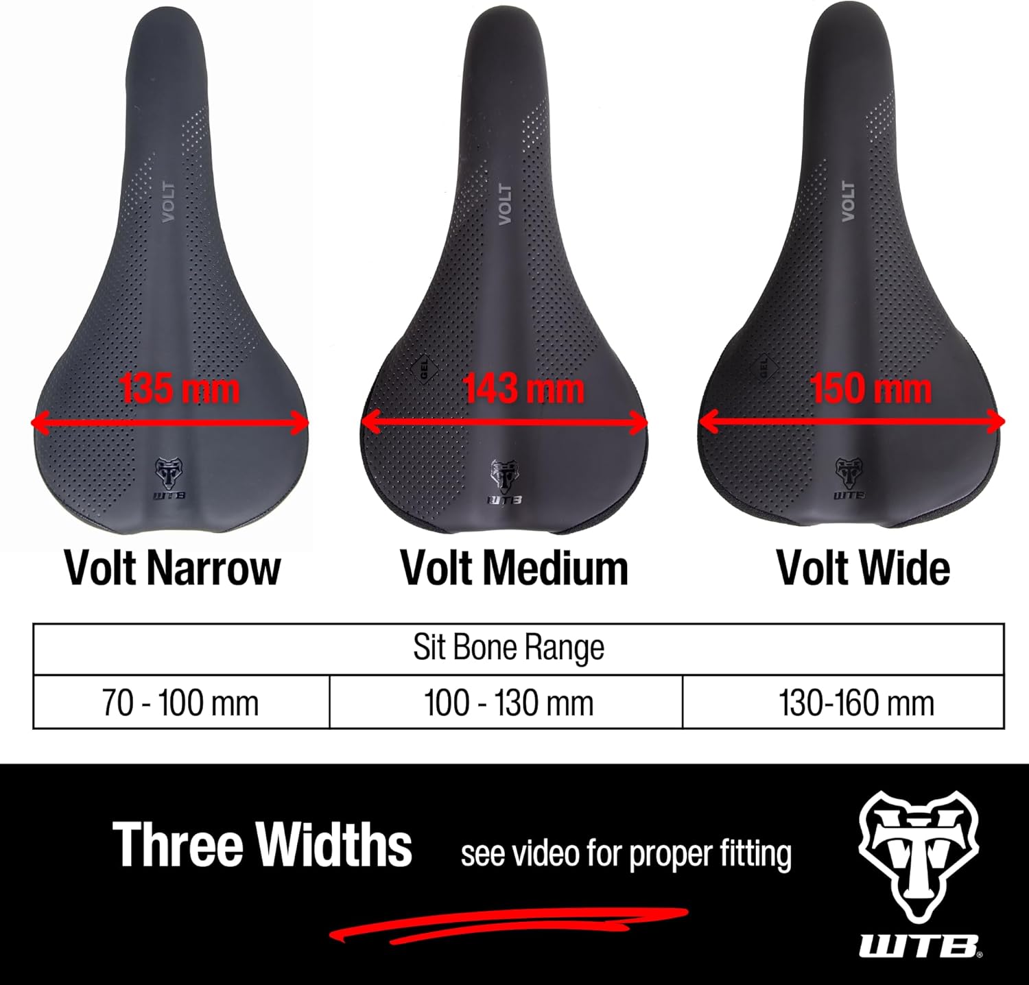 WTB Volt Bike Saddle - Comfortable Medium Thickness Padding, Contoured Shape with a Flex-Tuned Shell - Lightweight MTB Saddle for Optimal Support & Performance - Image 7