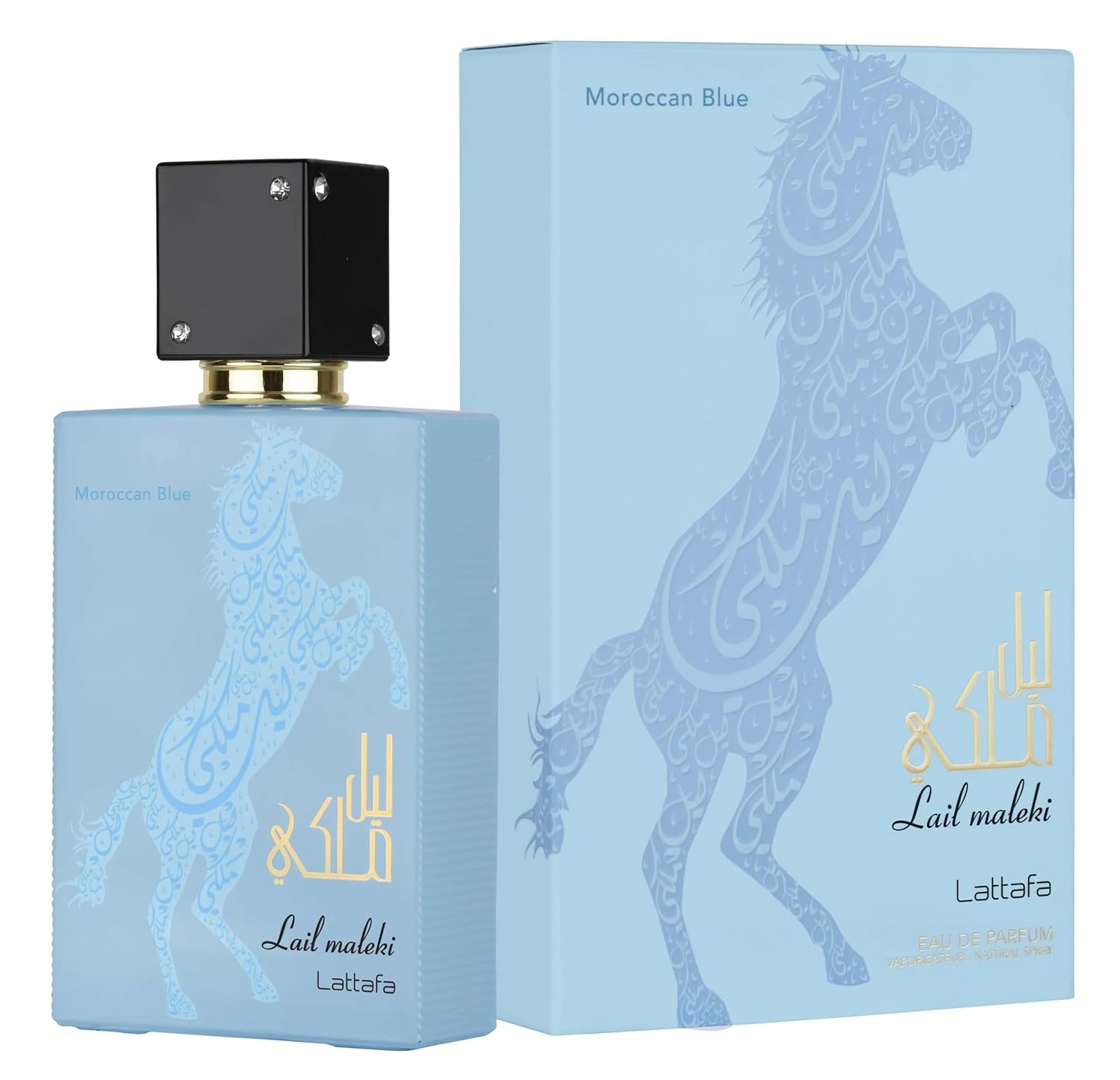 Lattafa Lail Maleki Moroccan Blue – Spicy, Citrusy, Woody, Oud – Eau de Parfum Spray Long-Lasting Fragrance for Unisex, 3.4 Ounce / 100 ml - Image 3