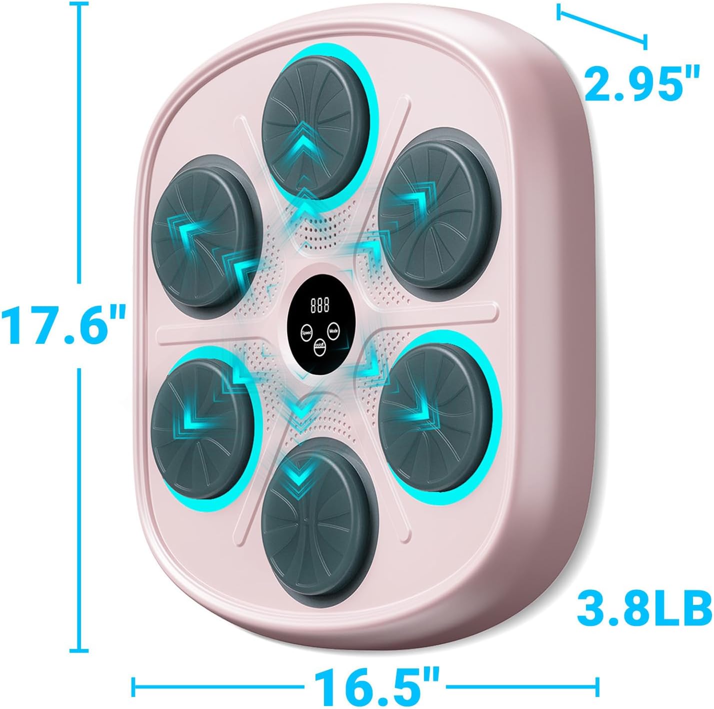 2025 New Model Smart Music Boxing Machine for Adults and Kids, Training Machine with LED Electronic Wall Mounted, Home Indoor Workout Equipment with Premium Boxing Gloves - Image 3