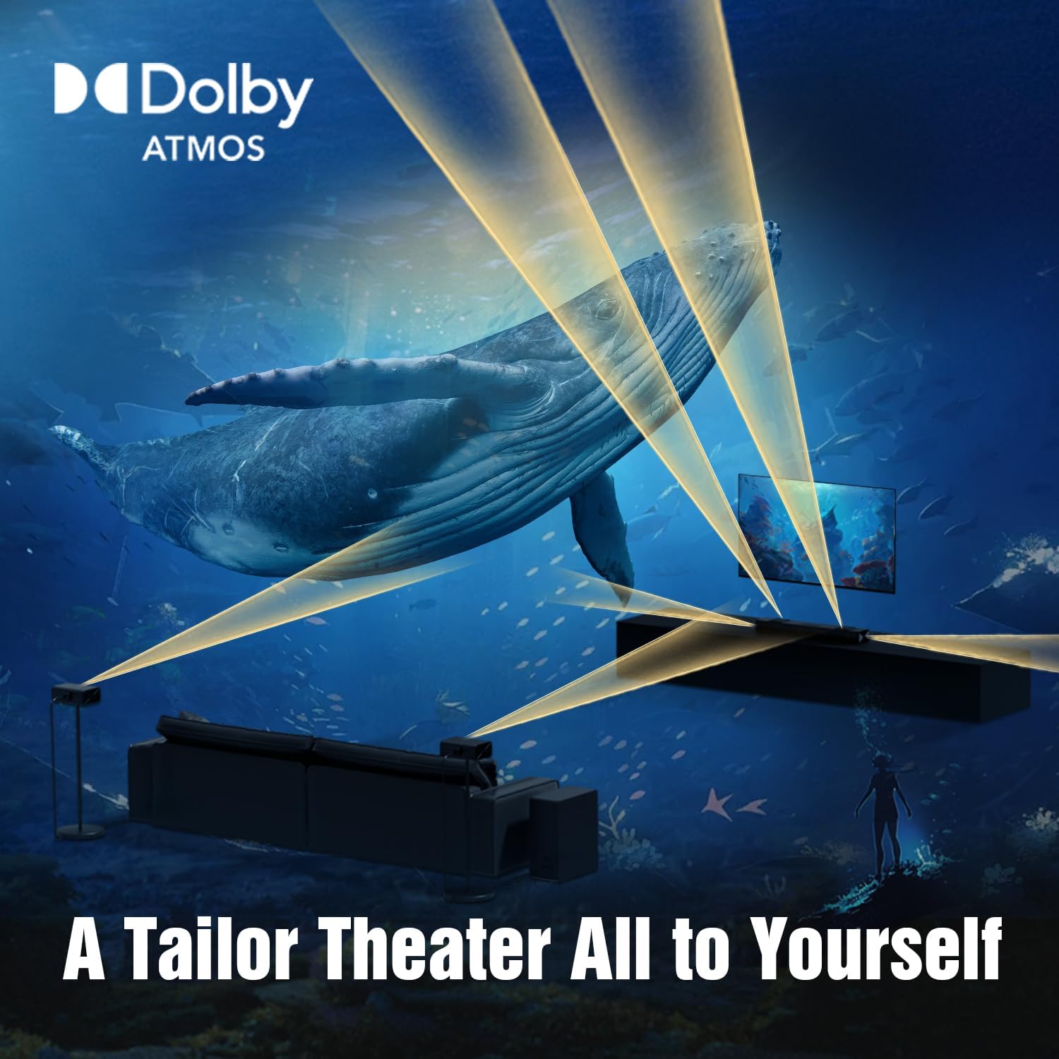 Hiwill Enhanced 5.1.2ch Dolby Atmos Soundbar, Home Theater Surround Sound System for TV, Sound Bar for Smart TV with 6.5" Subwoofer, 2 rear and 2 up-firing drivers, 2 side-firing tweeters, Nimbus A512 - Image 10