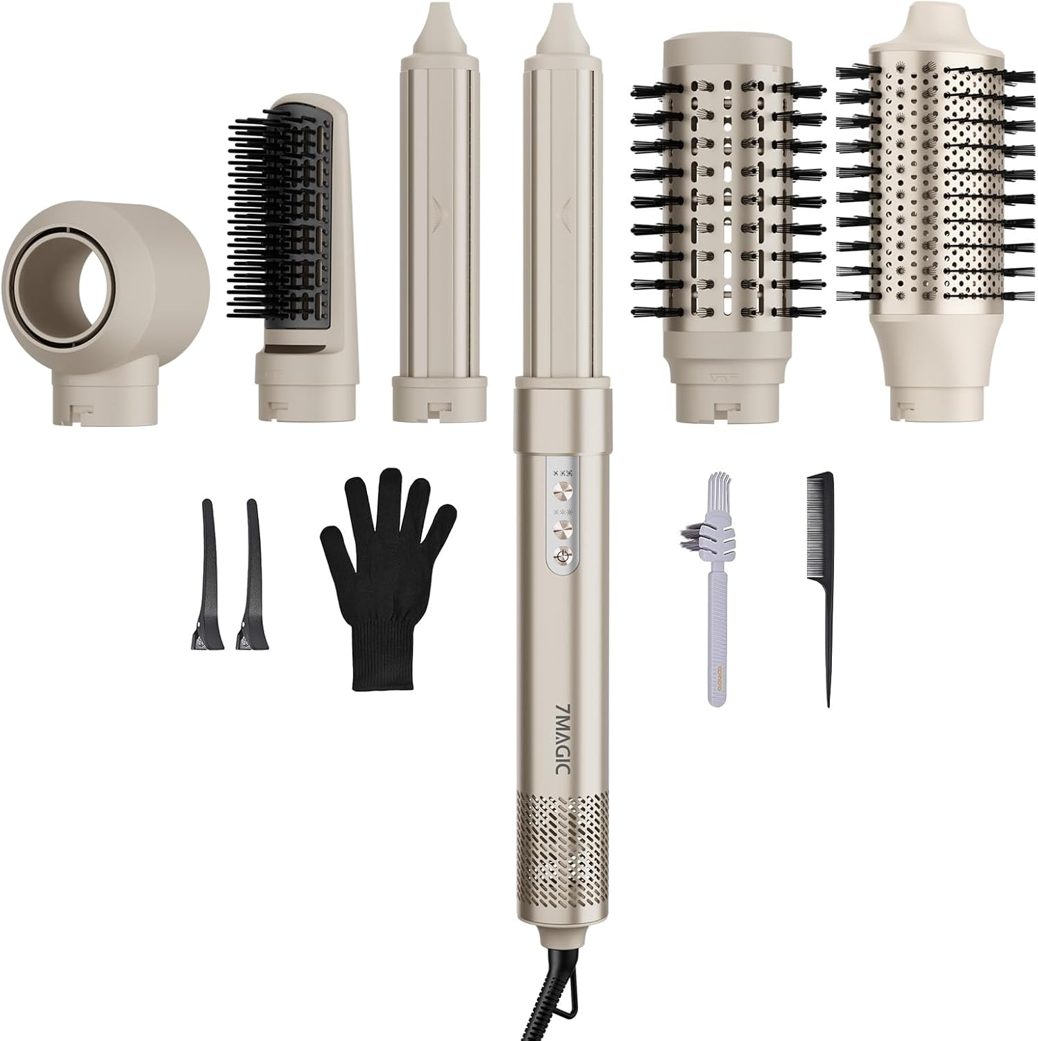 7MAGIC Hair Dryer Brush & 6 in 1 Hair Styler,110,000 RPM High-Speed Negative Ionic Hair Dryer Fast Drying, Multi Hair Styler, Professional Blow Dryer Brush for Curling Volumizing Straightening Styling - Image 2
