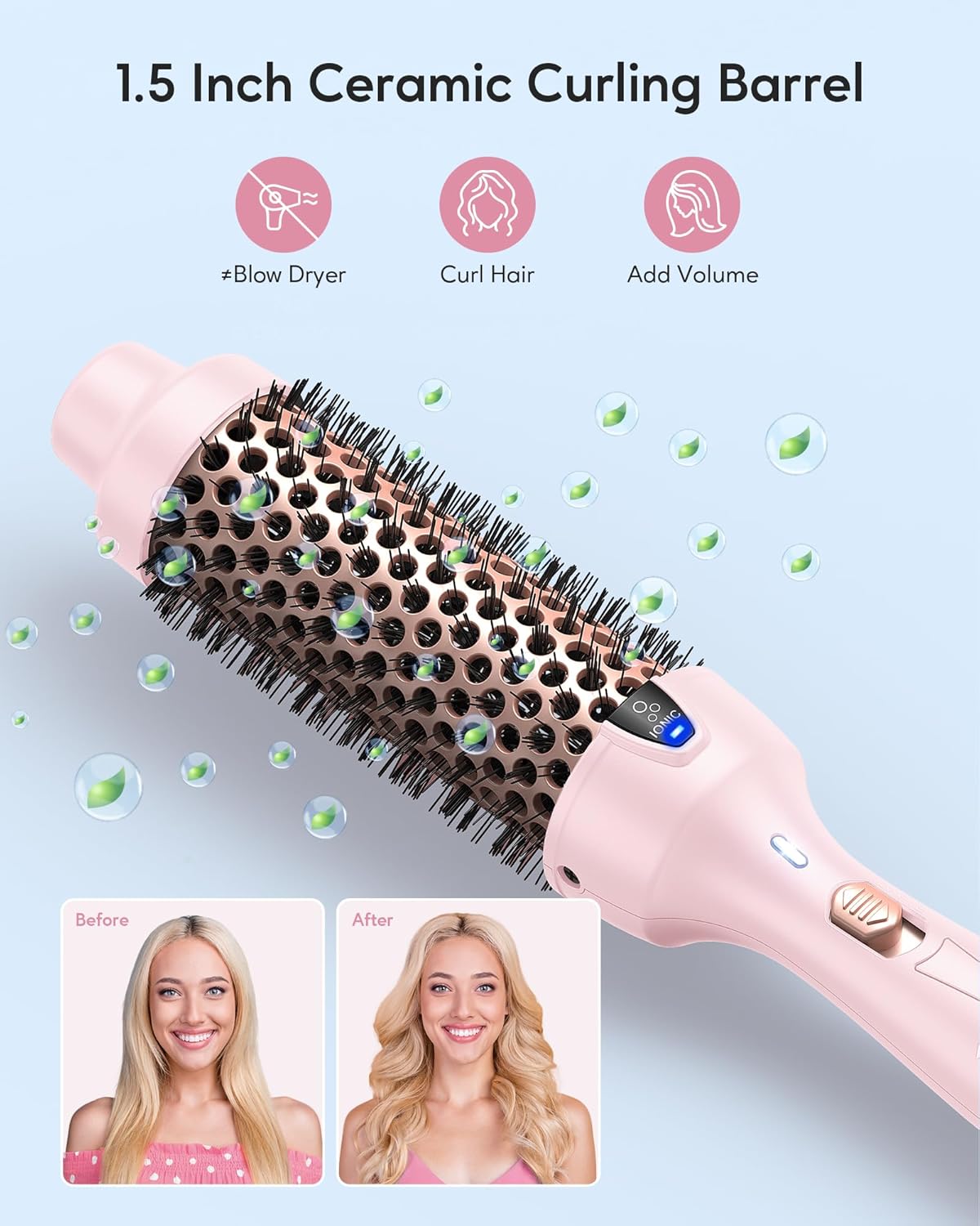 Wavytalk Blowout Express Thermal Brush Pink and Cool Curl Airflow Styler - Image 4