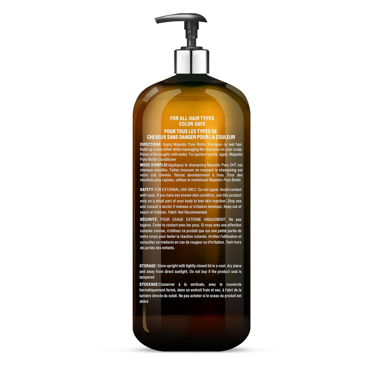 Majestic Pure Biotin Shampoo - Volumizing Shampoo for Hair Loss - with DHT-3 Blocker - Hydrating & Nourishing - Sulfate Free, for Men & Women - Thin Hair Shampoo - 16 fl oz - Image 8