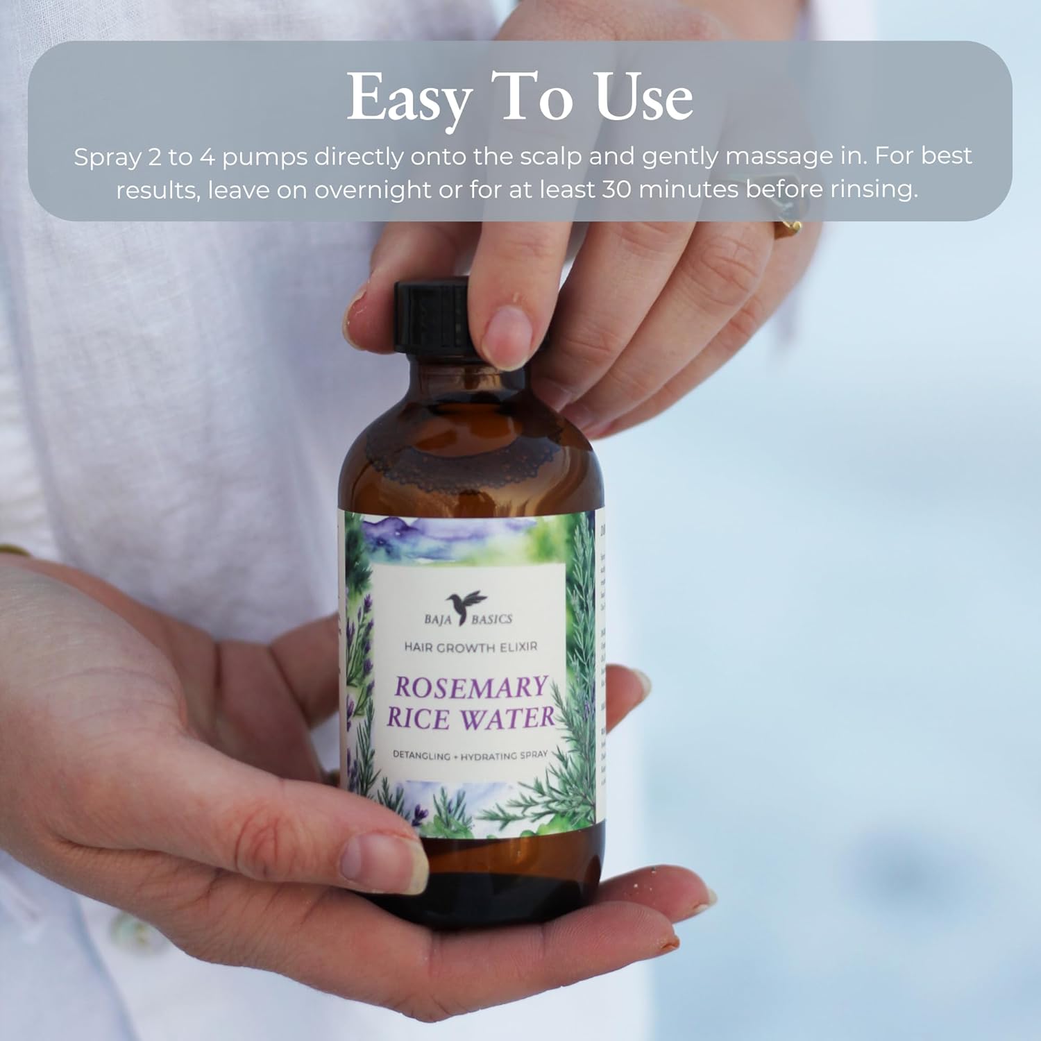 Rosemary Rice Water for Hair Growth Spray - Longsheng Rice Water Spray & Rosemary Oil for Hair - Scalp Treatment for Strengthening, Thickening & Hydrating Dry Hair for Men & Women - 4oz - Image 7
