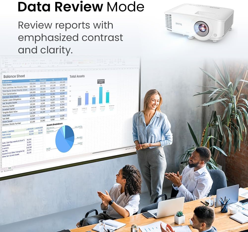 BenQ WXGA Business Projector (MW560) - DLP - 4,000 Lumens High Brightness - 20,000:1 High Contrast Ratio - Dual HDMI, VGA - Auto Keystone Correction - Simple Setup - SmartEco Technology - Image 5