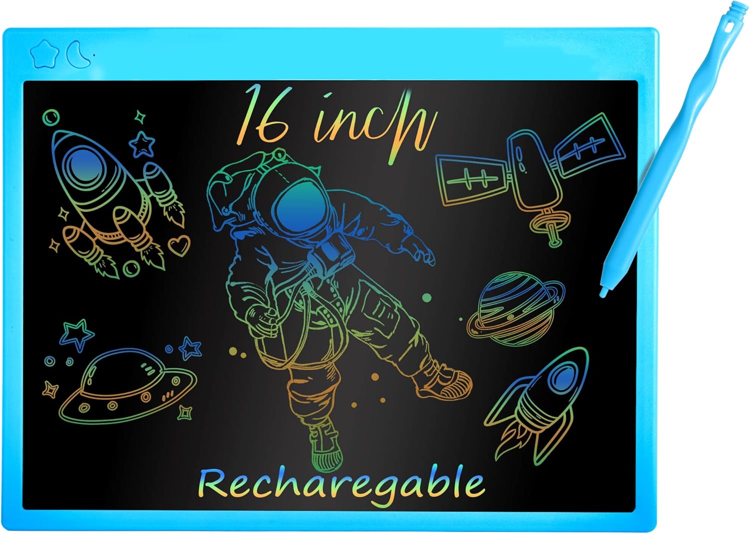 16 Inch Rechargeable LCD Writing Tablet, Erasable & Colorful Doodle Board with Eye-Protecting Large Screen, Educational Learning Toys for 3 4 5 6 7 Year Old Kids, Drawing Tablet Gift for Boys Girls - Image 2