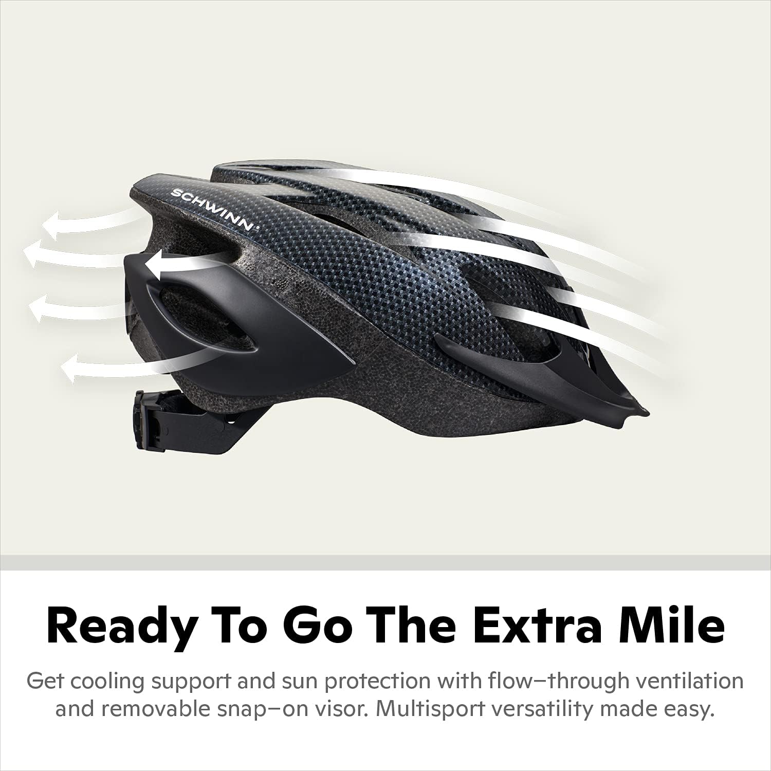 Schwinn Thrasher Bike Helmet for Adult Men Women Age 14+ with Suggested Fit 58-62cm, Multi-Mode Rear LED Light or No Light Option, Lightweight with Adjustable Side and Chin Strap, Bike Accessories - Image 3