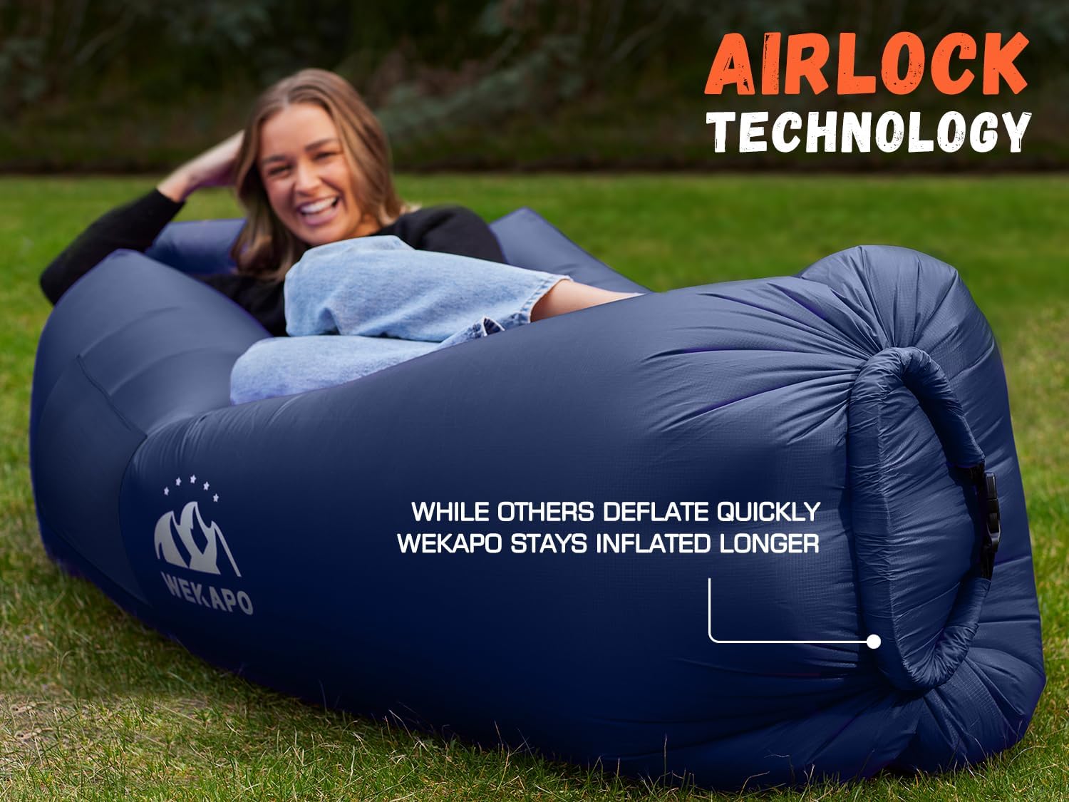 WEKAPO Inflatable Lounger Air Sofa Hammock-Portable,Water Proof& Anti-Air Leaking Design-Ideal Couch for Backyard Beach Traveling Camping Picnics & Music Festivals - Image 6