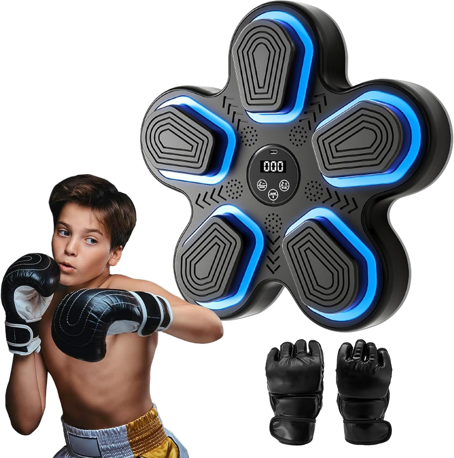 2025 Music Boxing Machine for Kids and Adults Wall Mounted Bluetooth Smart Punching Target Toys Equipment with Gloves Workout Punching Machine for Home,Office and Gym - Image 2