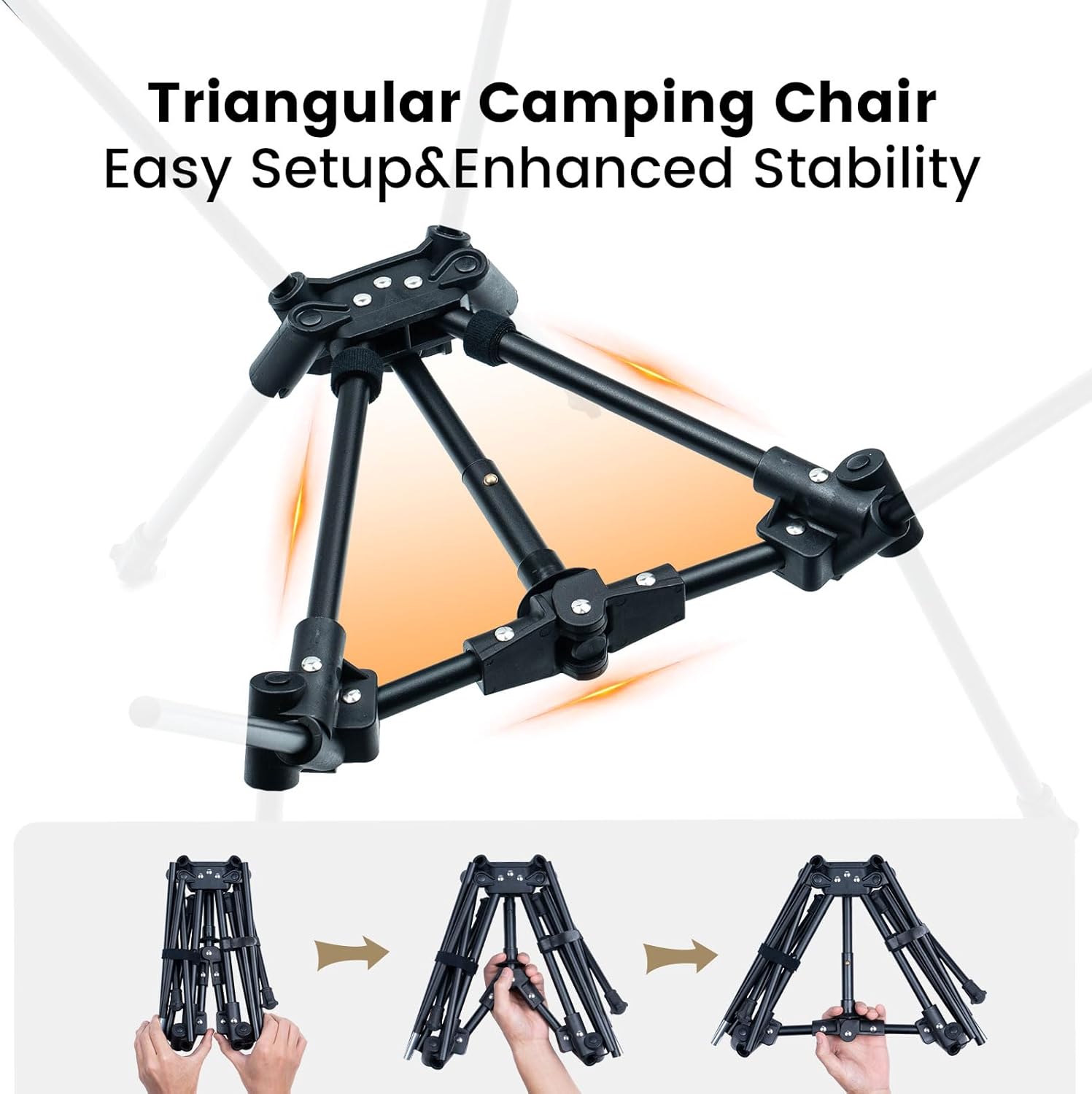 ONETIGRIS Tigerblade Camping Chair, Lightweight Folding Backpacking Hiking Chair, Compact Portable 330 lbs Capacity - Image 6