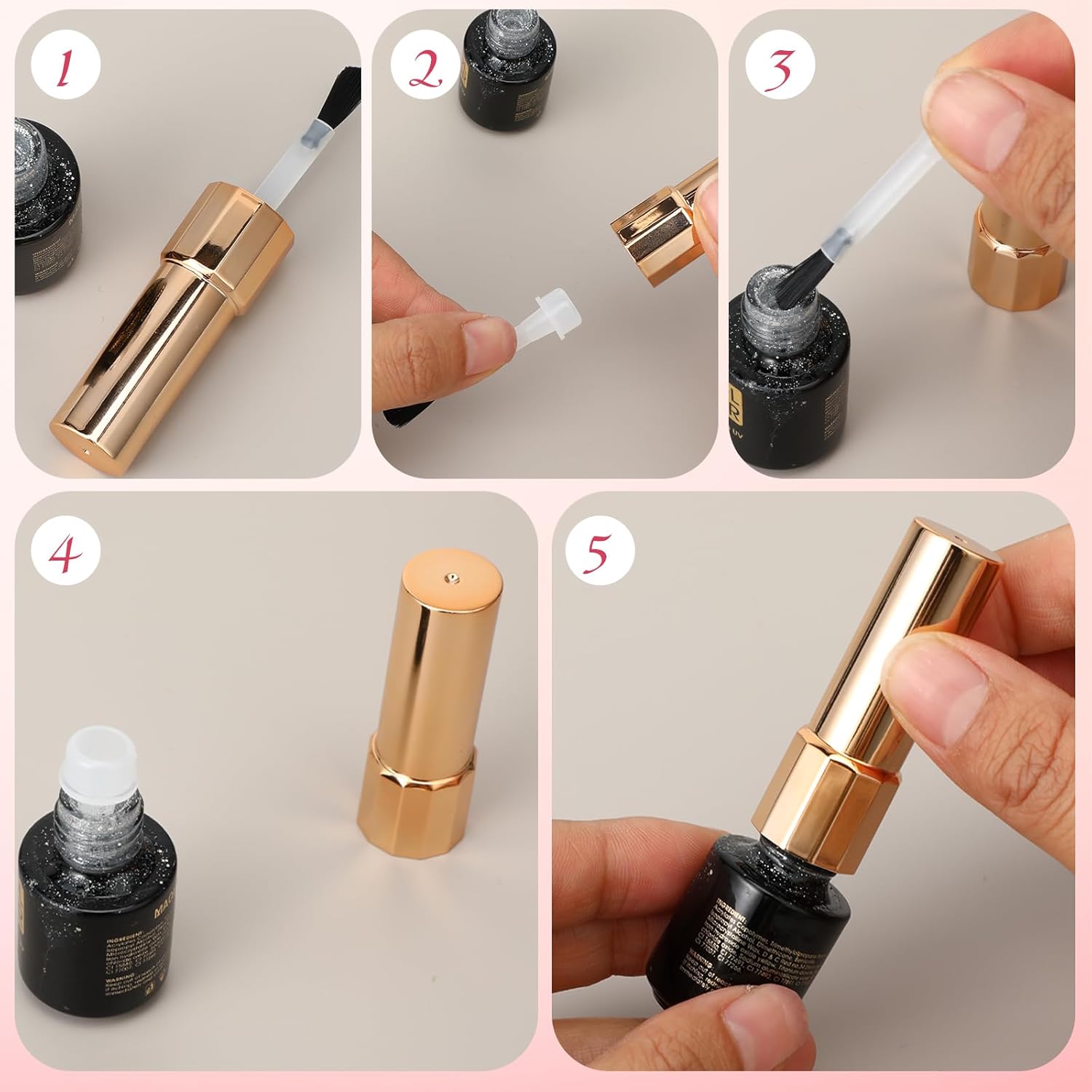 Thinp Dip Powder & Liquid Replacement Brush Kit - 66 Pcs with 22 Brushes and Handles, Disposable Nail Dip Brushes for Nail Art - Image 4