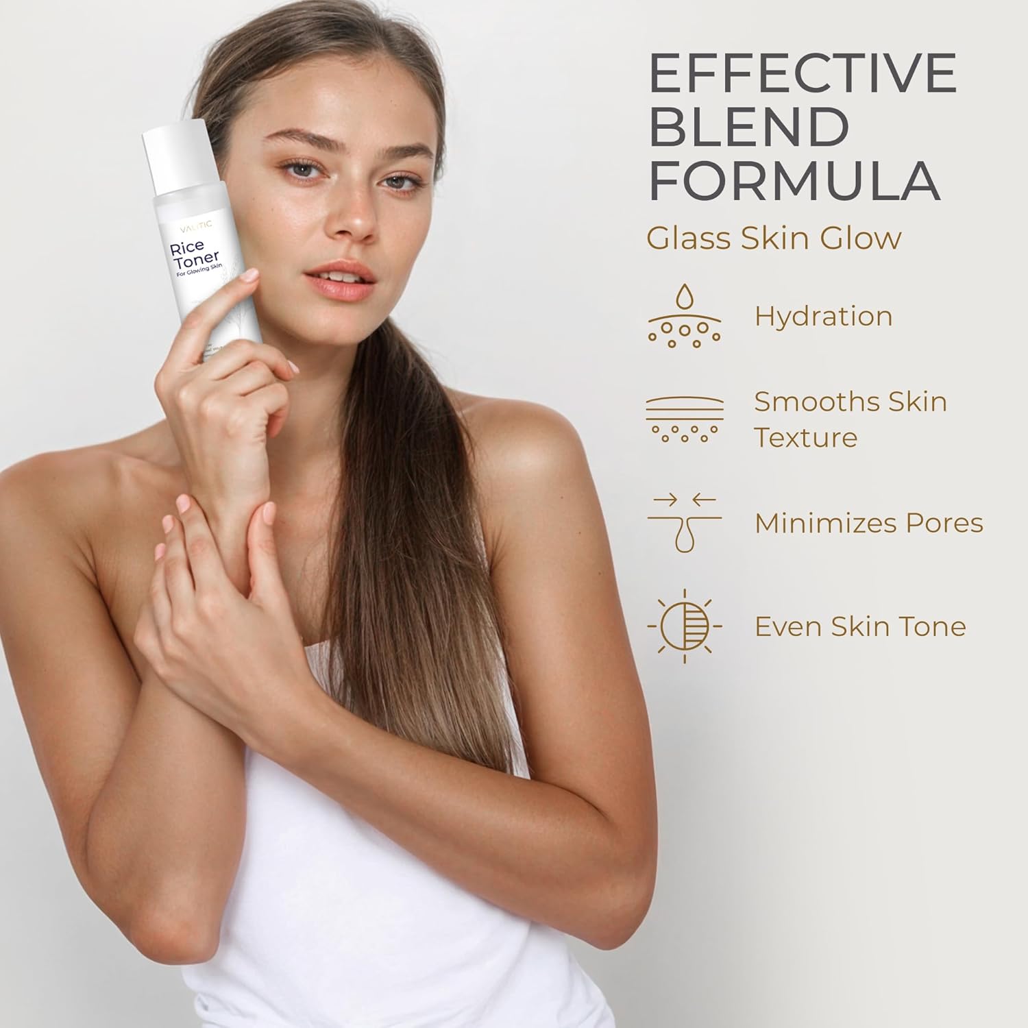 VALITIC Rice Toner - 75 Rice Extract Milky Toner for Face with Niacinamide, Heartleaf, Witch Hazel and Chamomile Essence - Facial Glass Skin Hydrating Skin Care - 200 ml, 6.76 fl oz - Image 4
