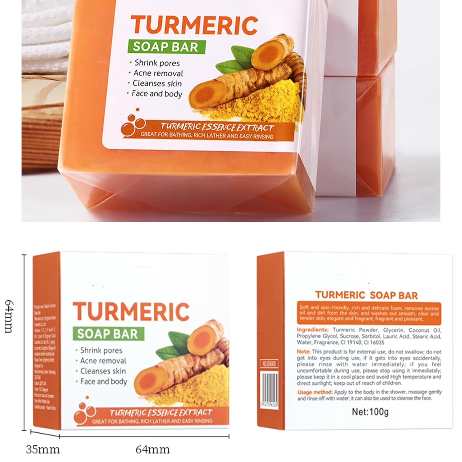 Turmeric Skin Care Set, 11 Pcs Turmeric Skin Care Kit, Skincare Set with Turmeric Face Wash, Turmeric Soap, Toner, Face Serum & Face Cream, Eye Cream, Mask, Facial Kits for Women Mens - Image 10