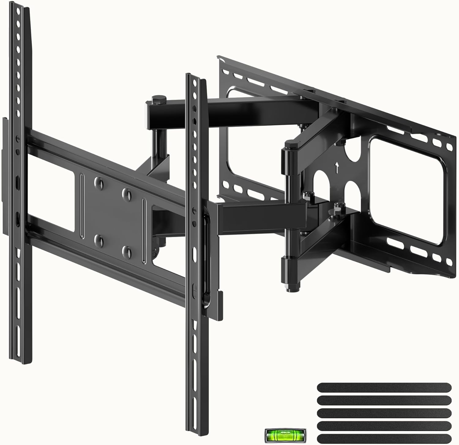 Full Motion TV Wall Mount for Most 26"-70" Flat/Curved TV, Swivel Tilt Bracket with Articulating Dual Arms, Support 100lbs, Max VESA 400x400mm, Fits 12”/16" Wood Stud (MA570) - Image 2