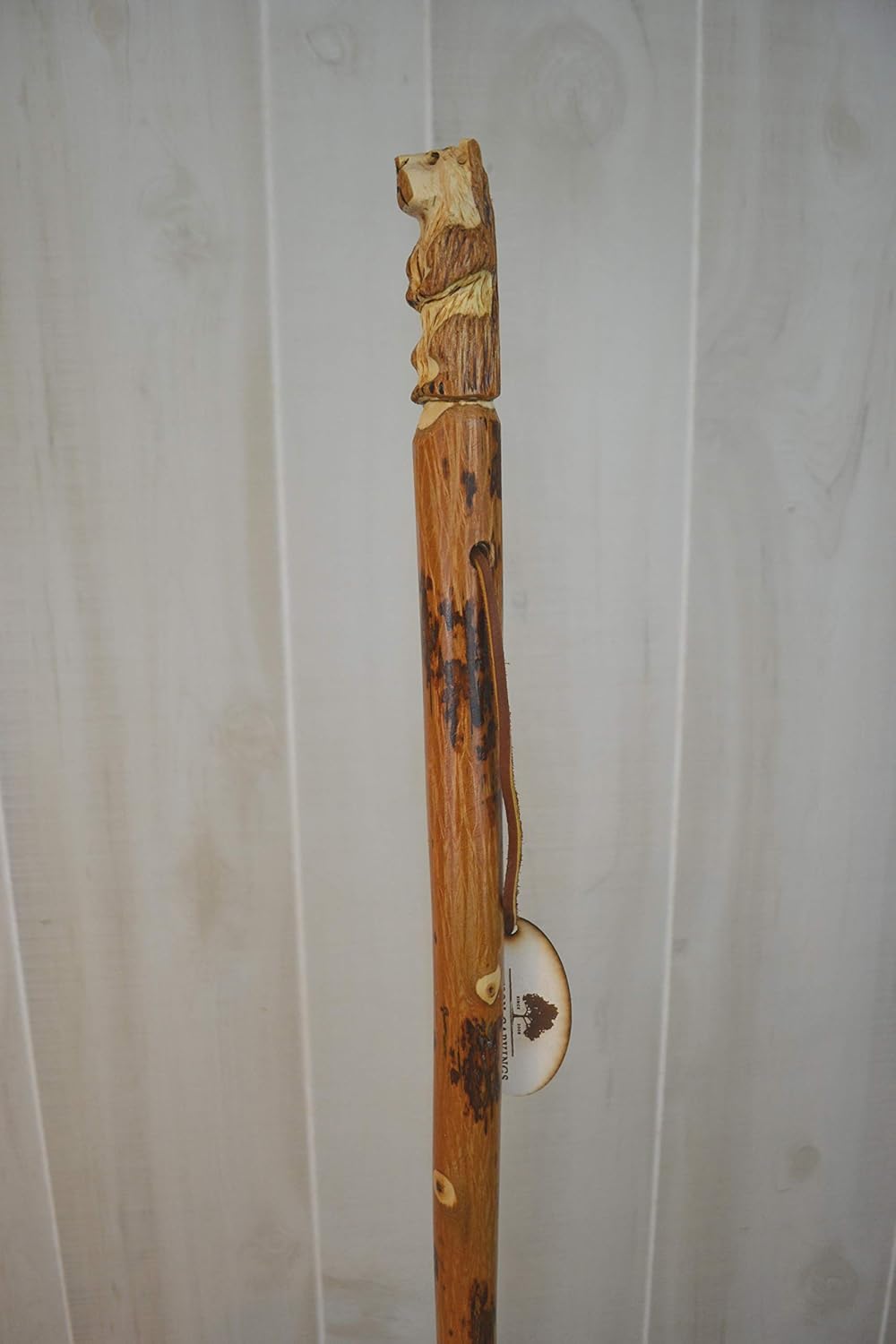 Walking Stick, Custom Height up to 60" Hand Carved Bear Hiking Staff, Handmade in USA - Image 5