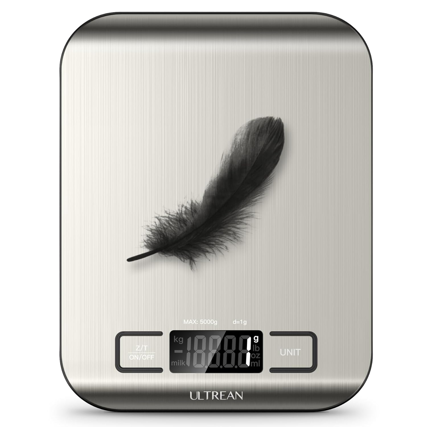 Ultrean Food Scale, Digital Kitchen Scale Weight Grams and Ounces for Baking Cooking and Meal Prep, 6 Units with Tare Function, 11lb (Batteries Included) - Image 2